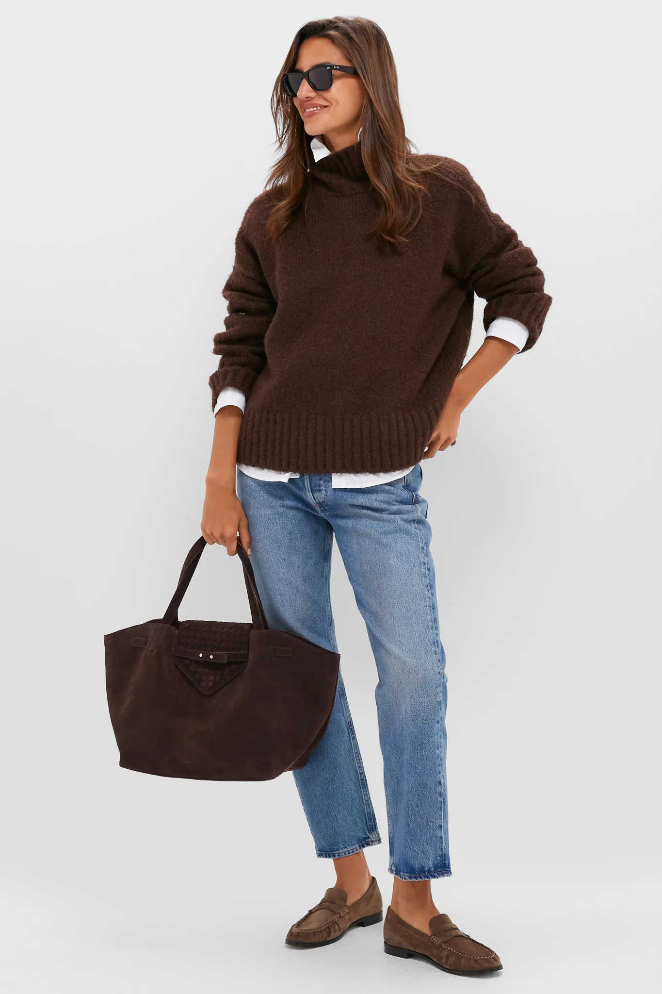 Espresso Suede Blaine Tote - Image 3