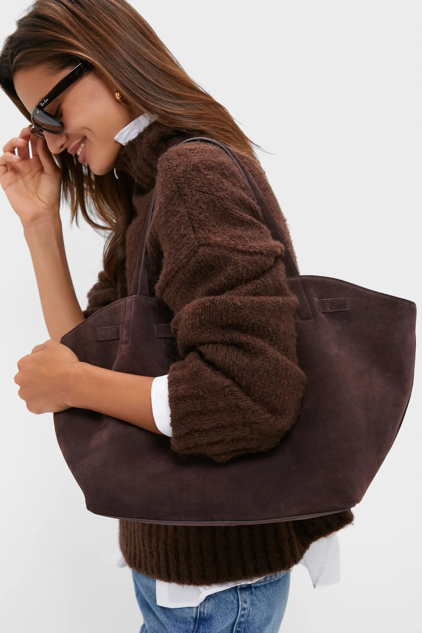 Espresso Suede Blaine Tote - Image 4