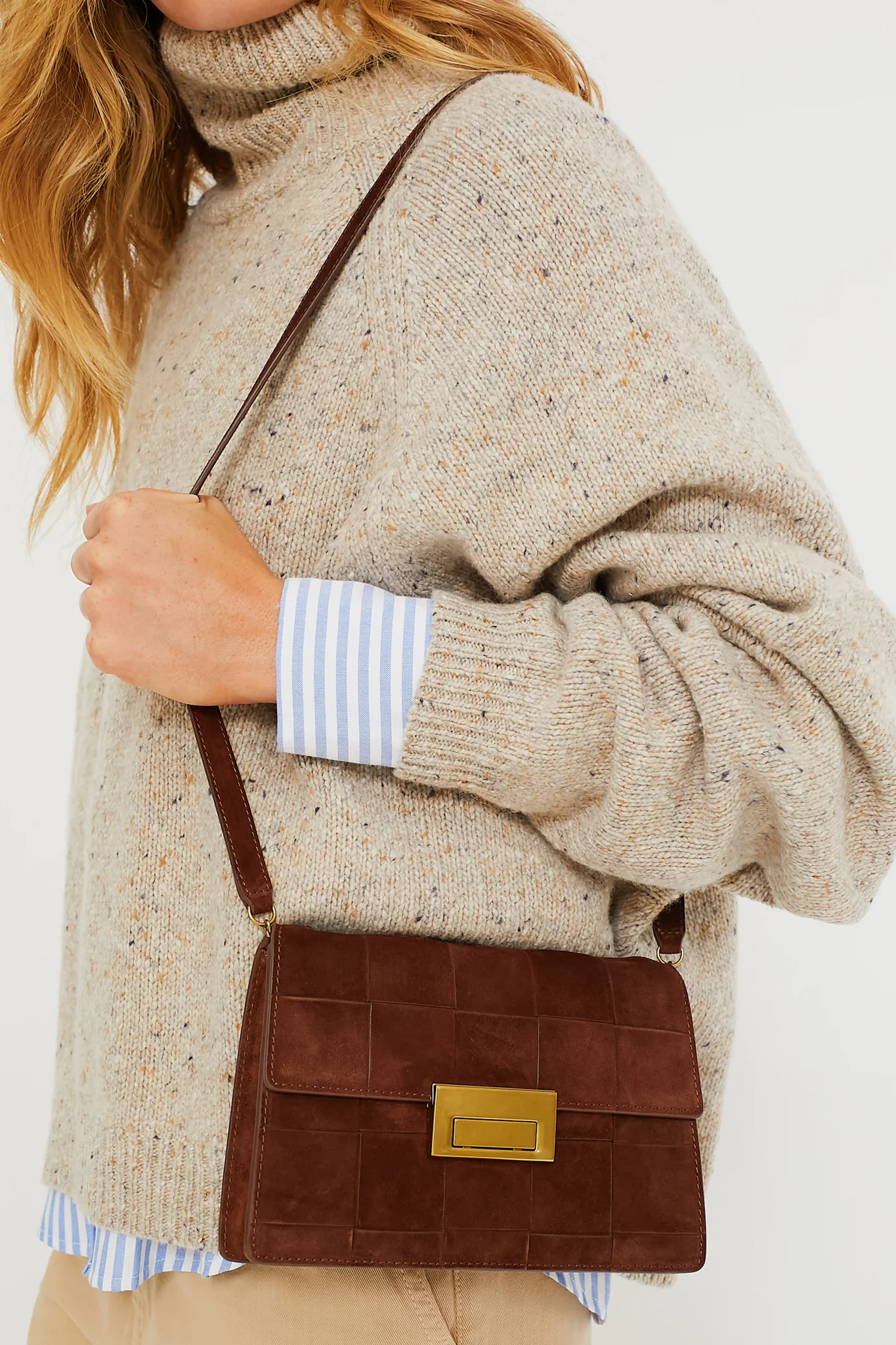 Espresso Suede Delphine Crossbody - Image 5