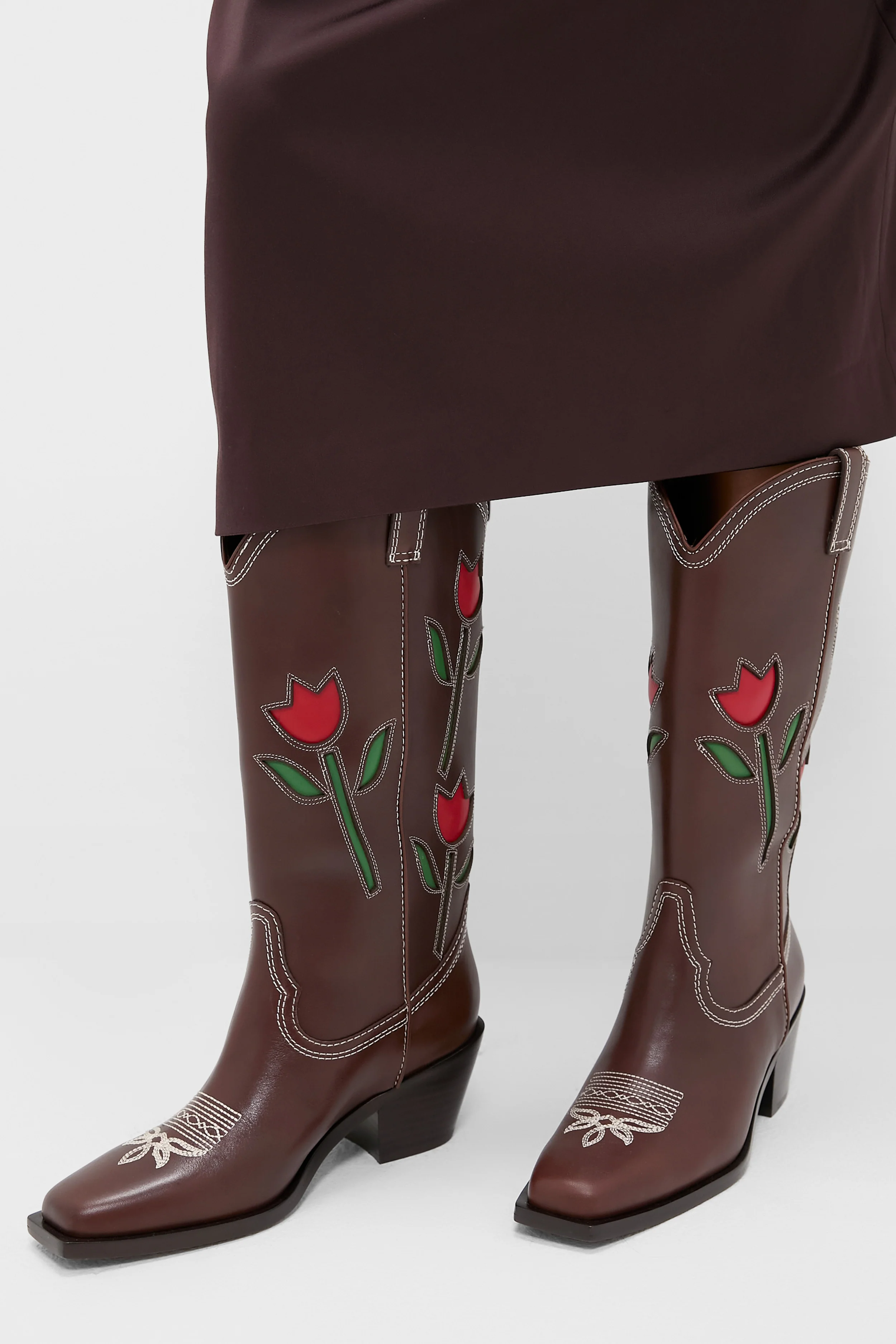 Espresso Vachetta with Tulips Wilder Boots - Image 2