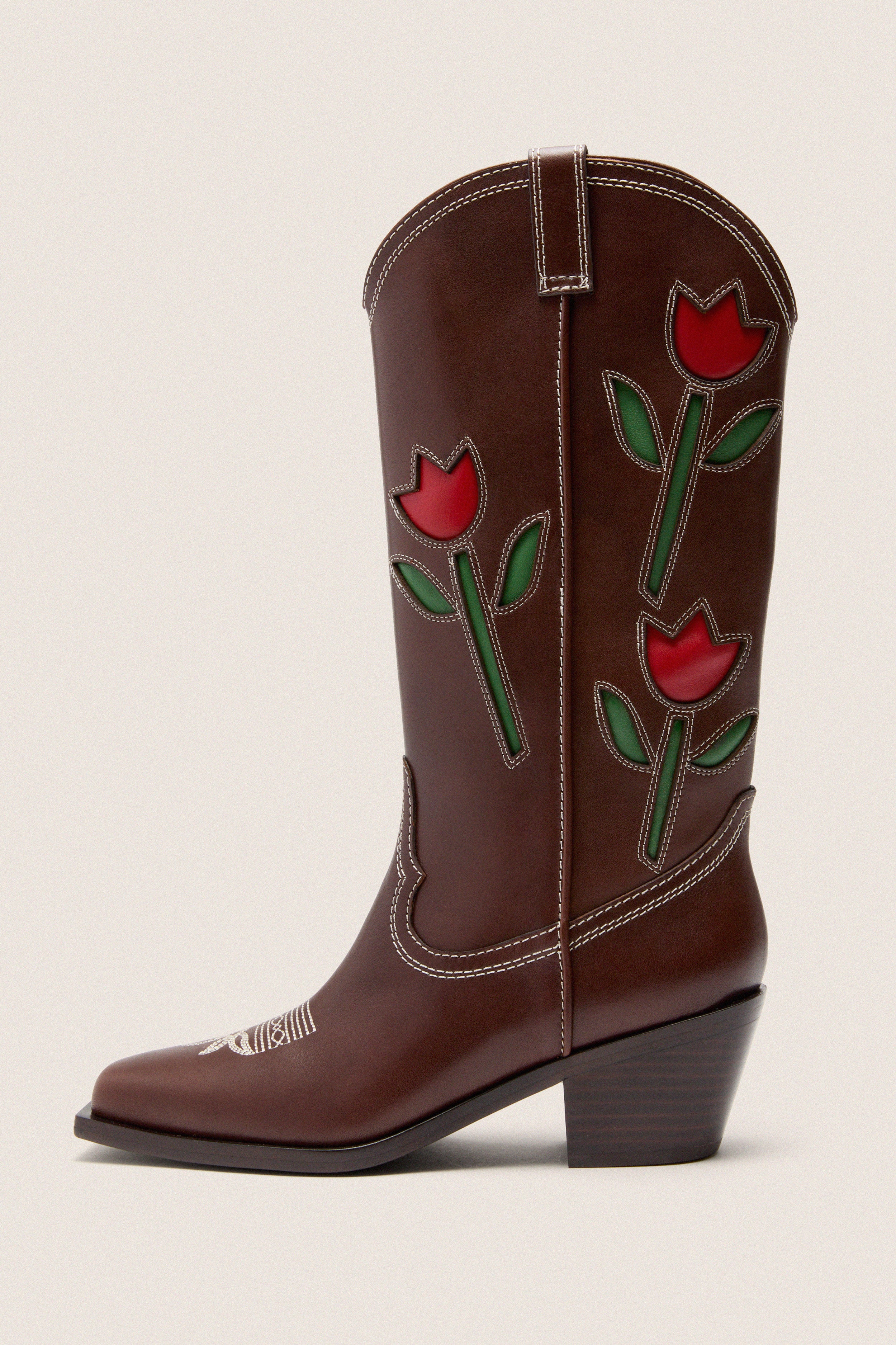 Espresso Vachetta with Tulips Wilder Boots - Image 5