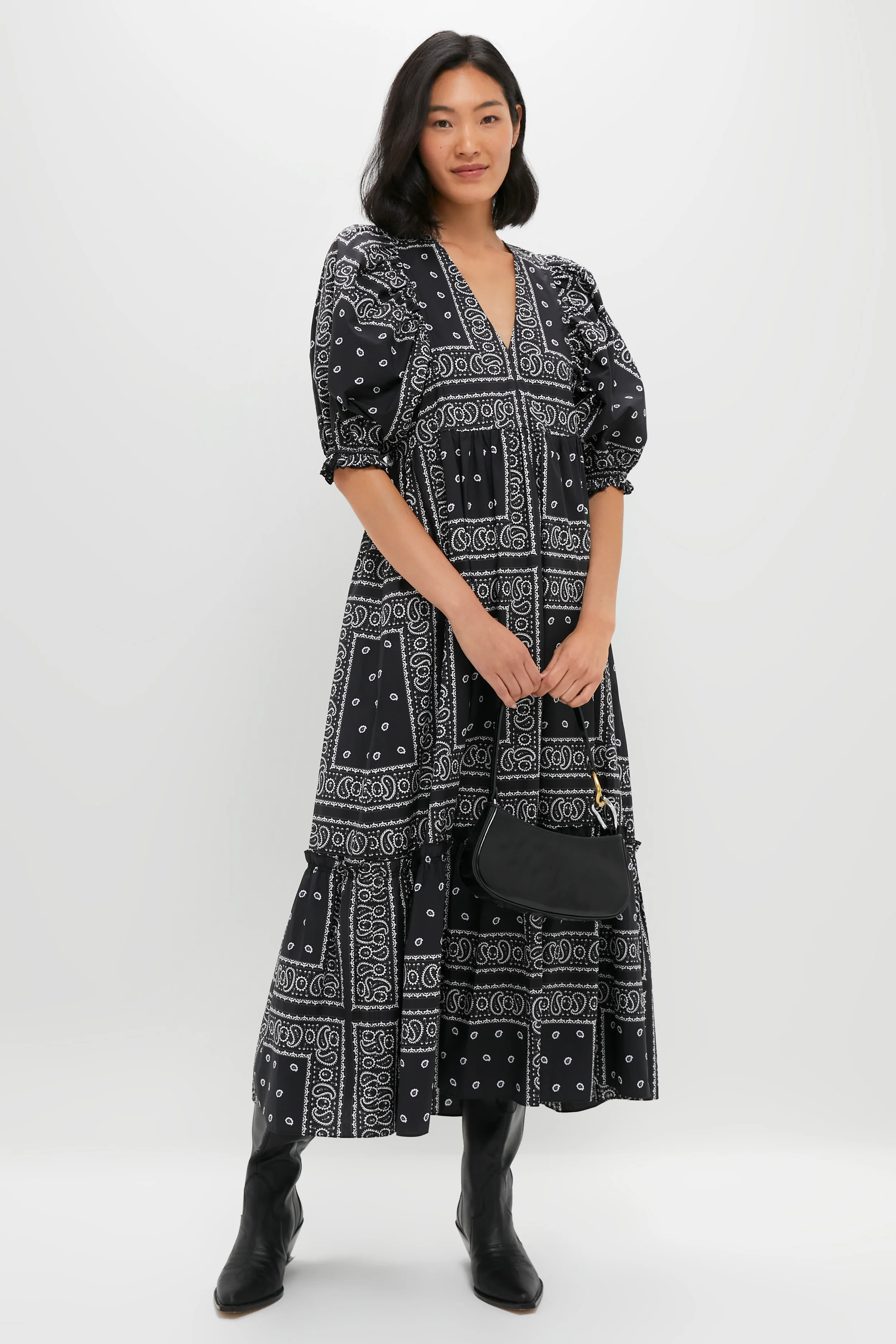 Exclusive Aces Wild Black Palmer Dress