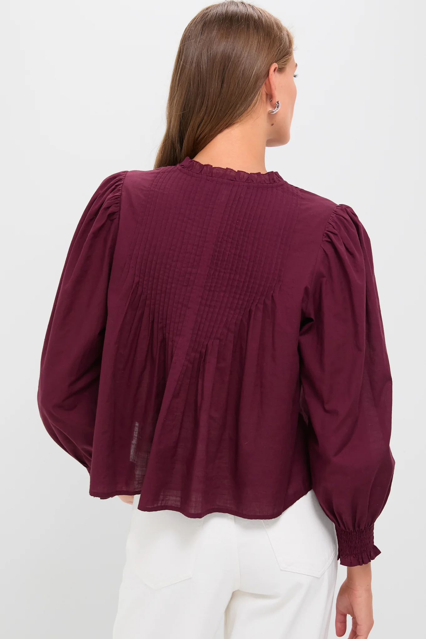 Exclusive Burgundy Anise Long Sleeve Top - Image 4