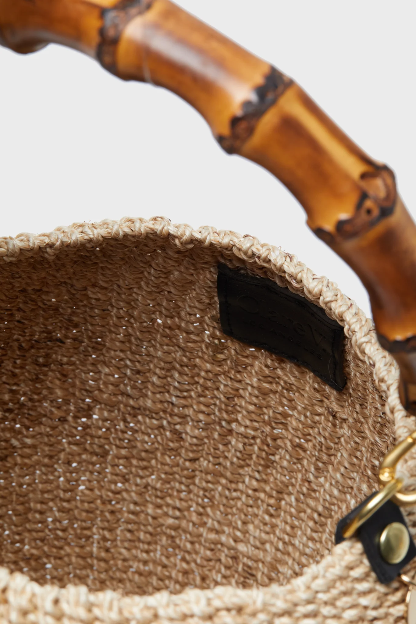 Cream Pot De Miel Bag with Bamboo Handle - Image 5