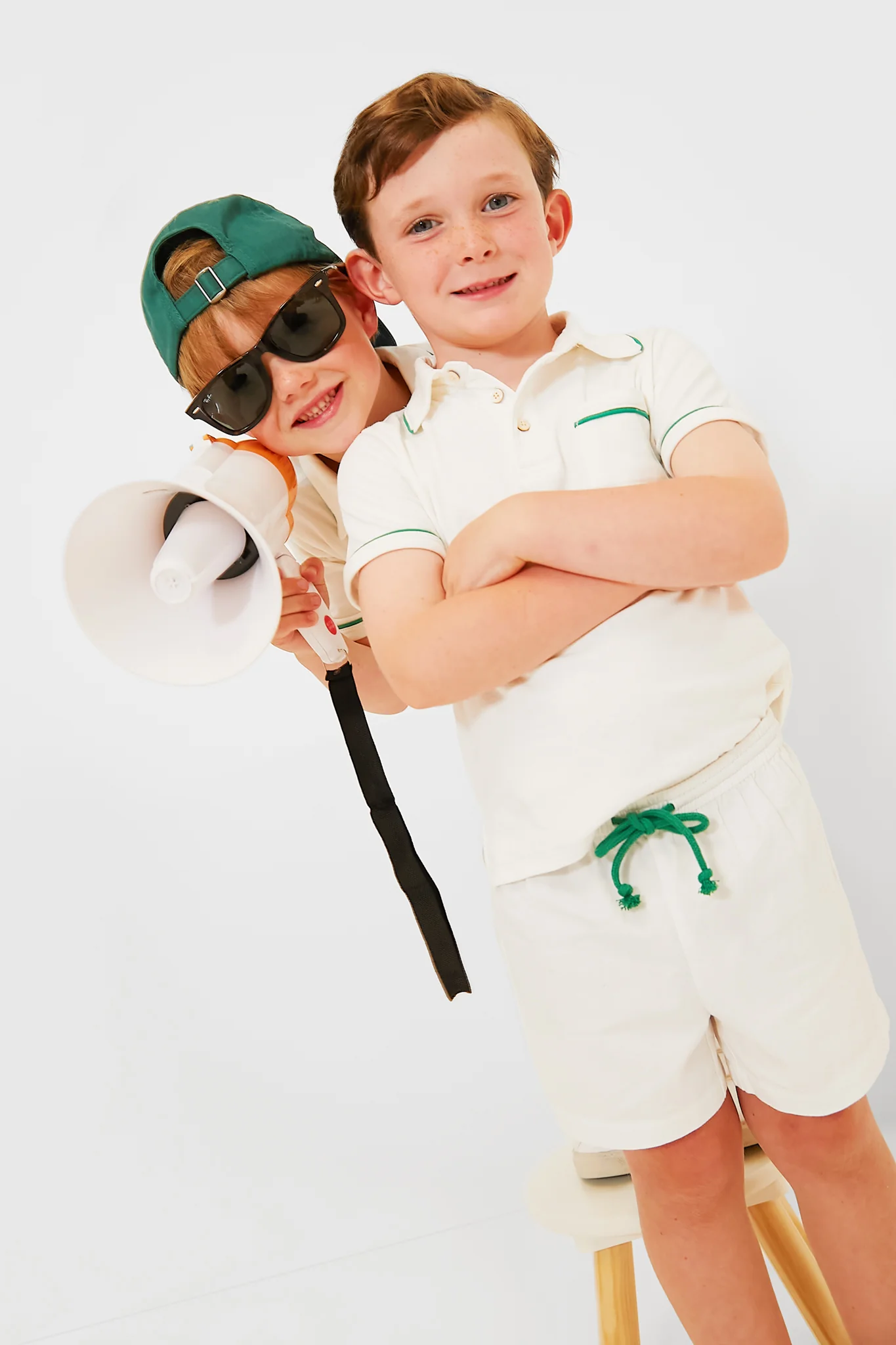Exclusive Green Piping White Bingo Short - Image 2