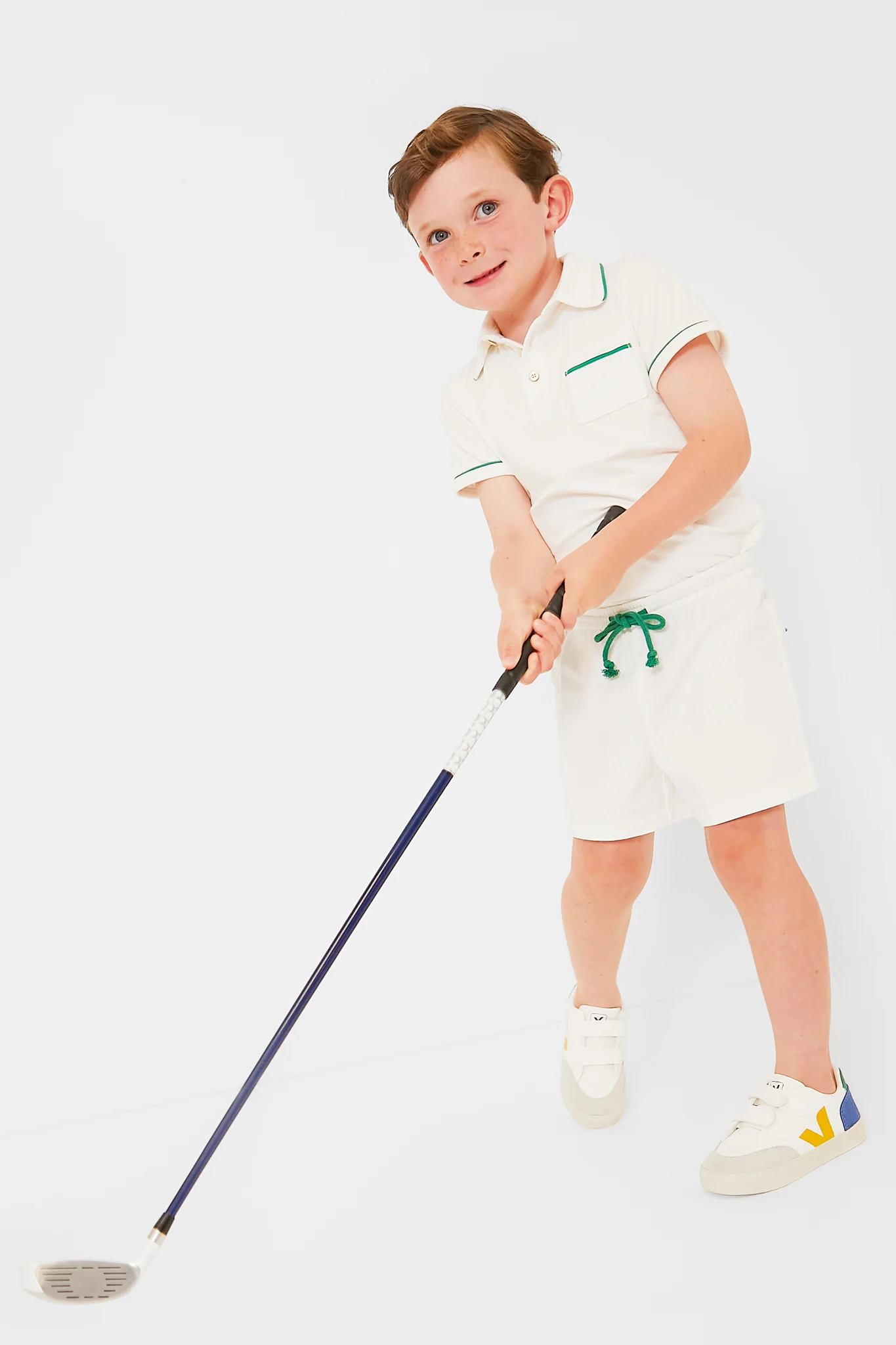 Exclusive Green Piping White Marco Polo - Image 2