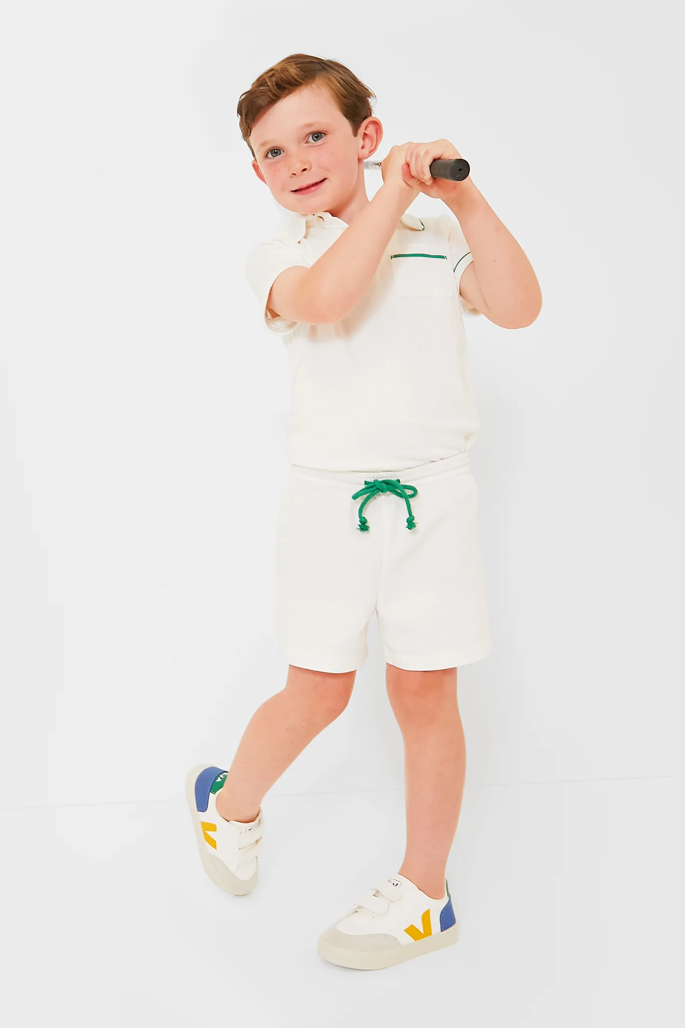 Exclusive Green Piping White Marco Polo - Image 5