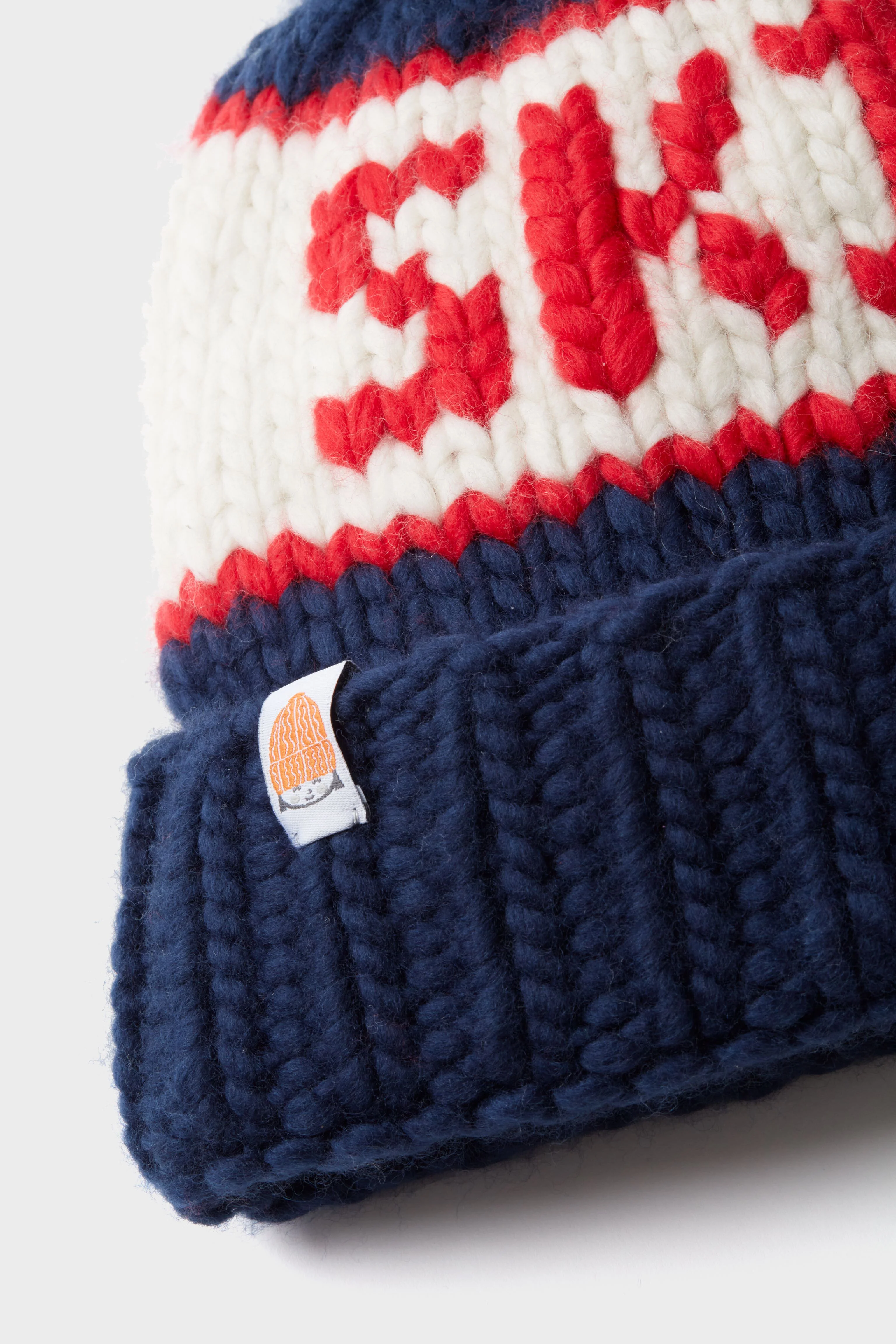 Exclusive Navy and Hot Red Ski Beanie - Image 2