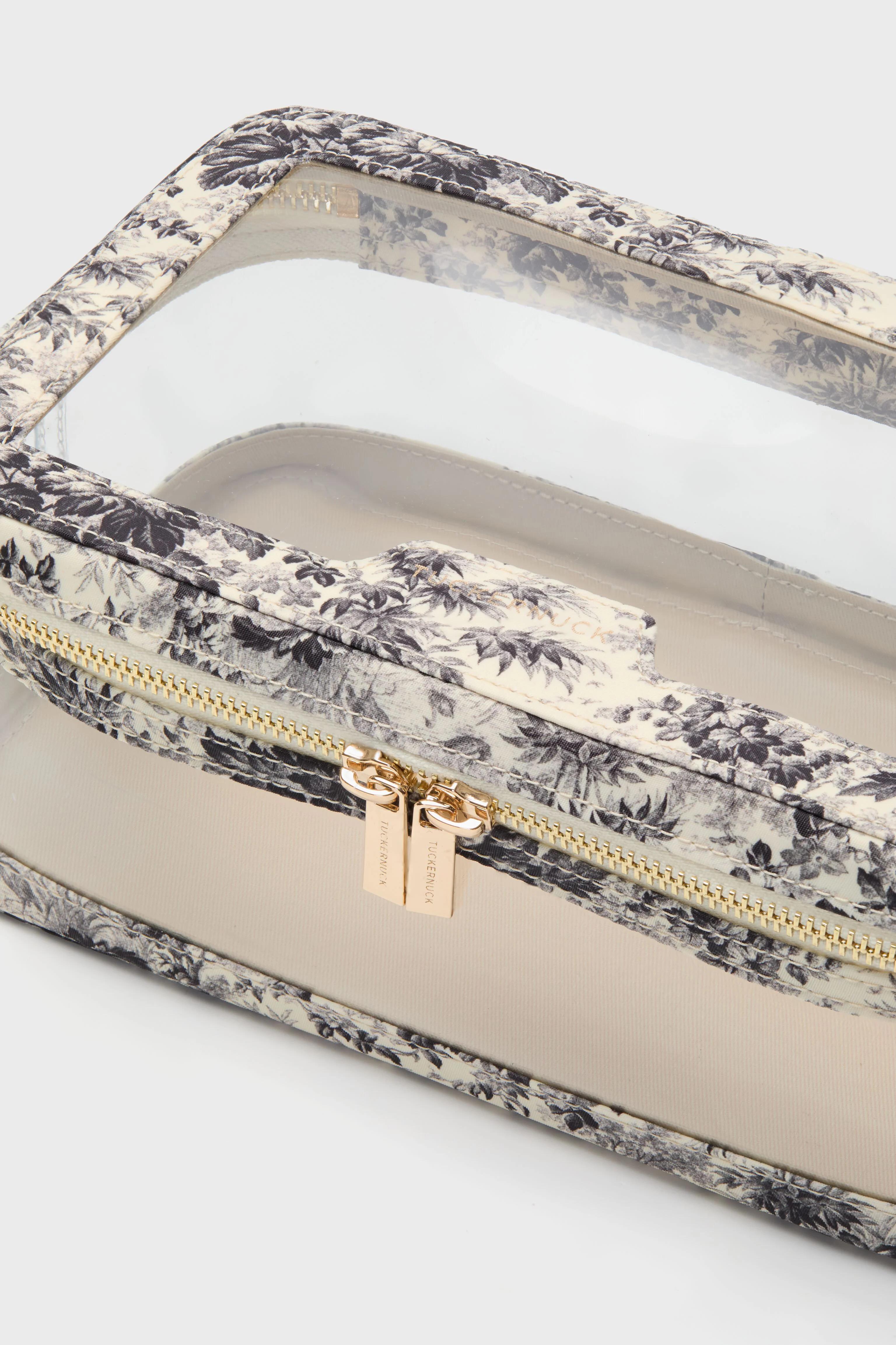 Noir Cypress Toile PVC Large Vanity Case - Image 2