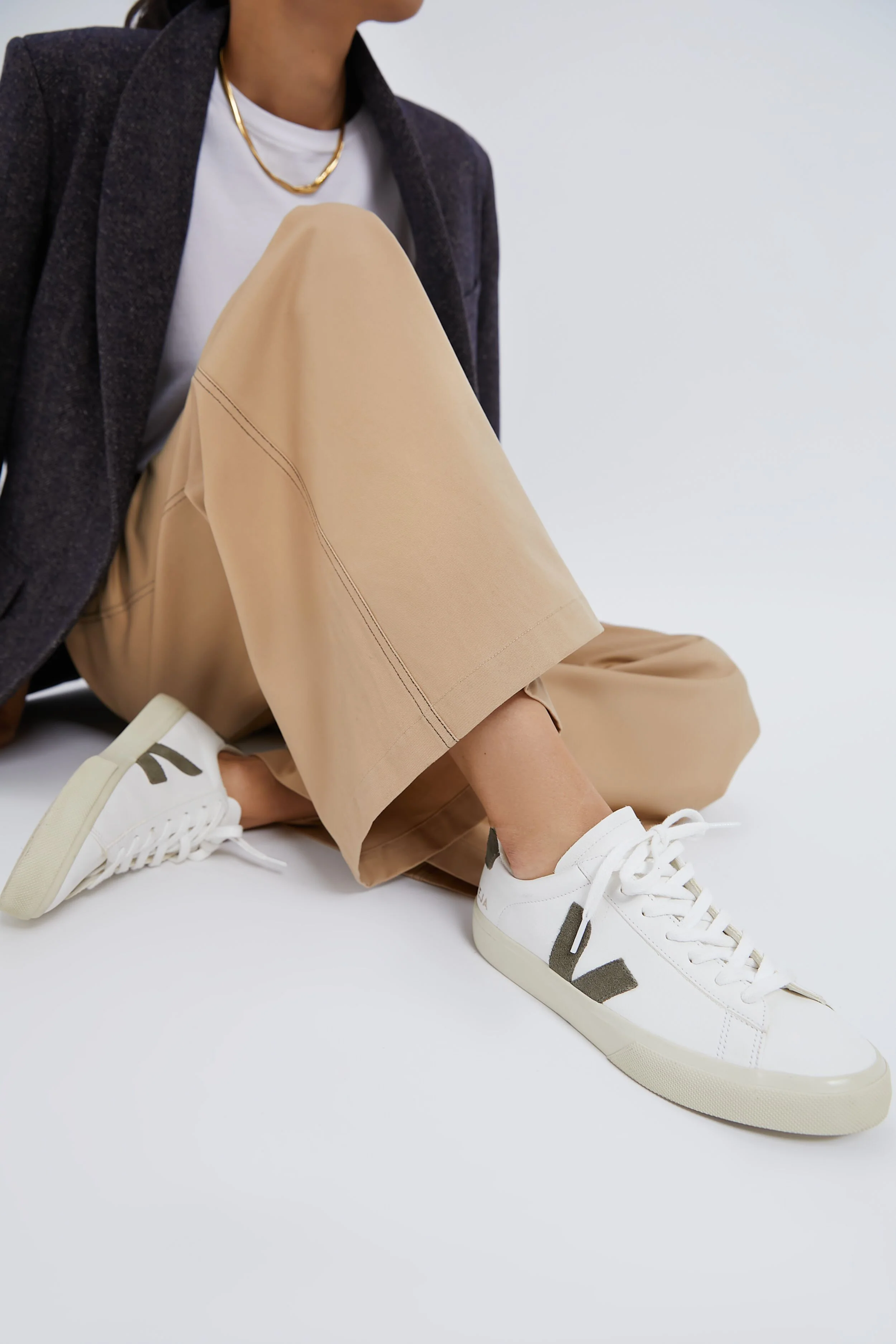 Extra White Kaki Campo Sneakers - Image 2