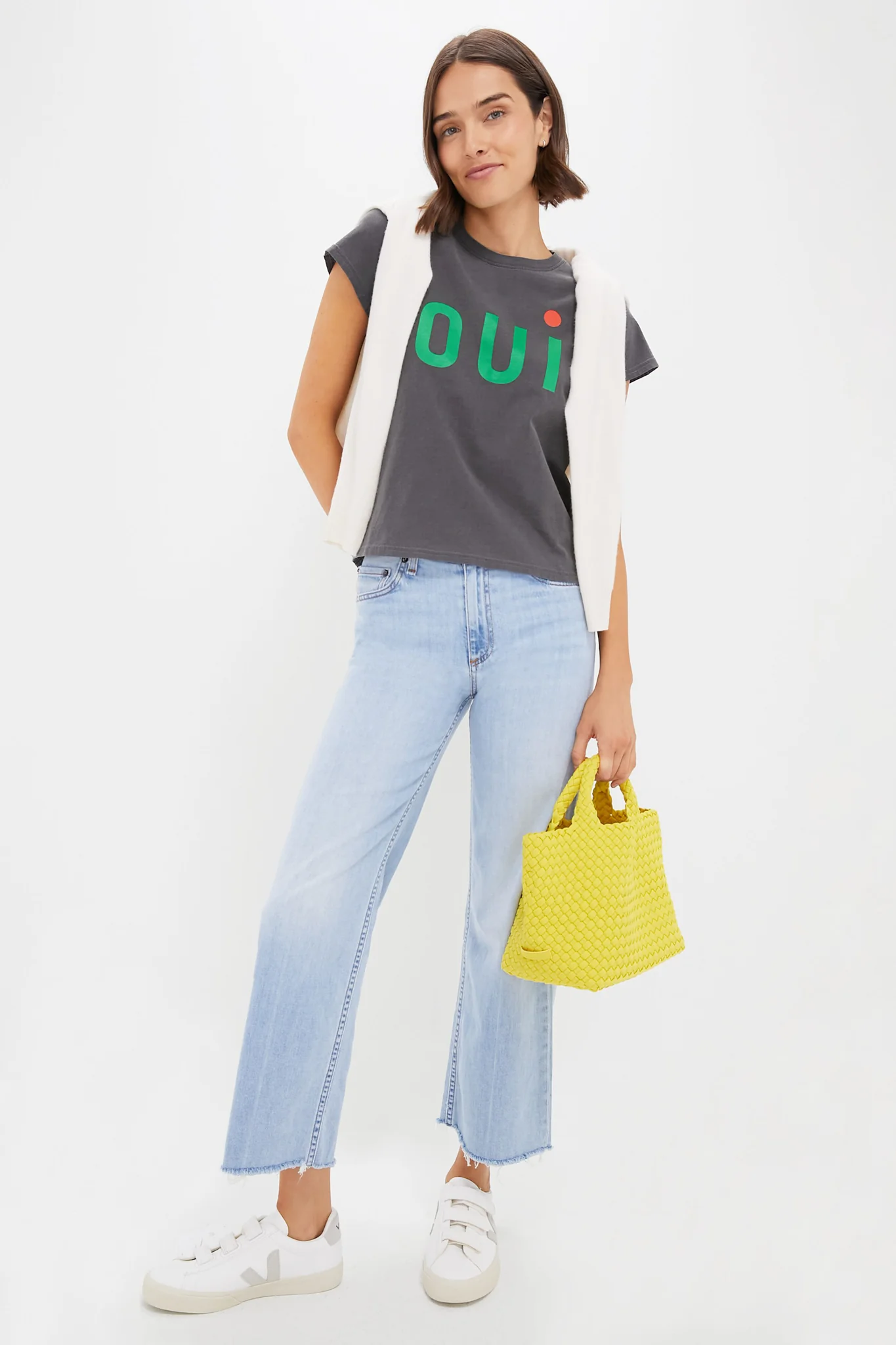 Faded Black Oui Classic Tee - Image 2