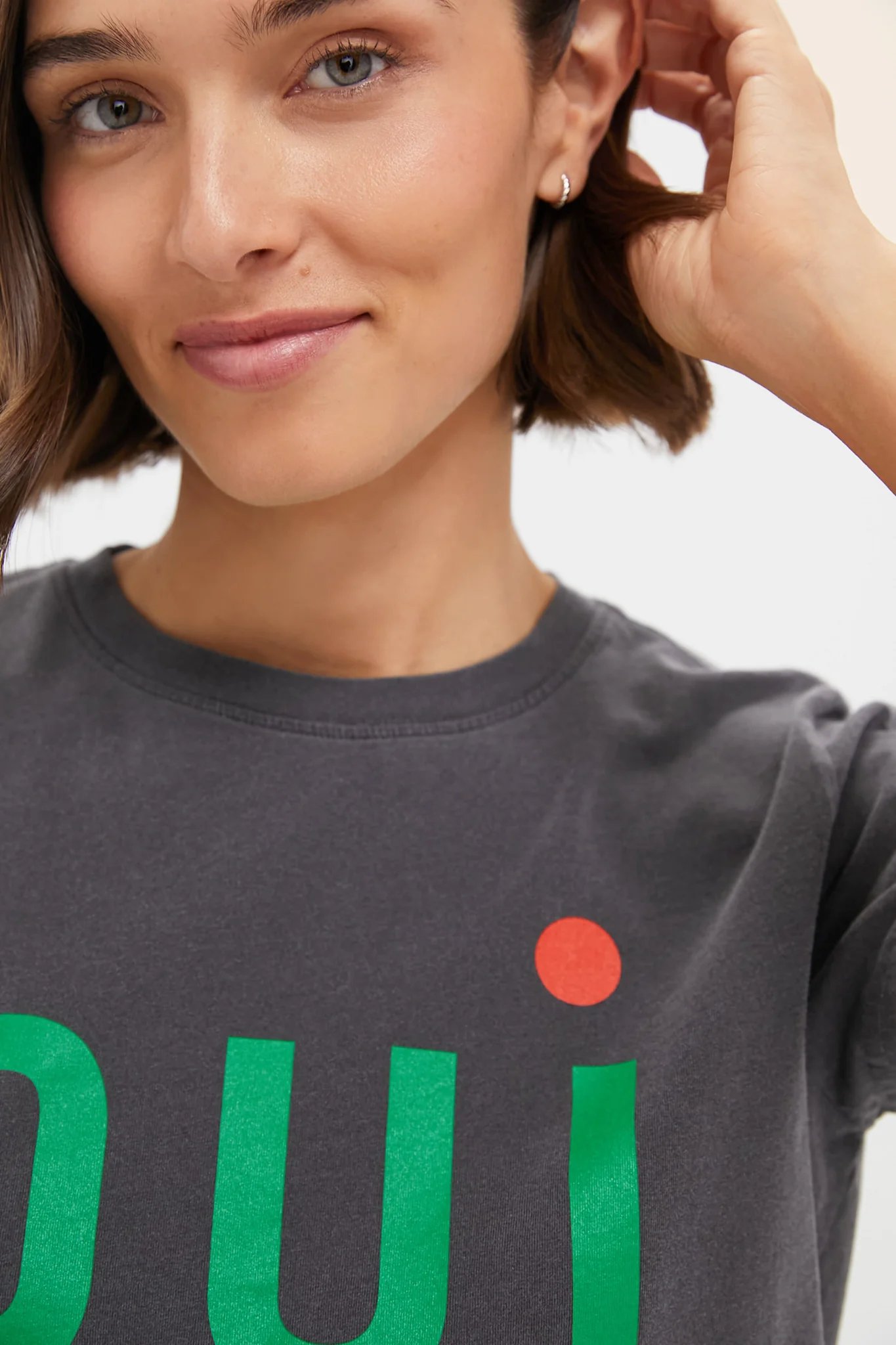 Faded Black Oui Classic Tee - Image 5
