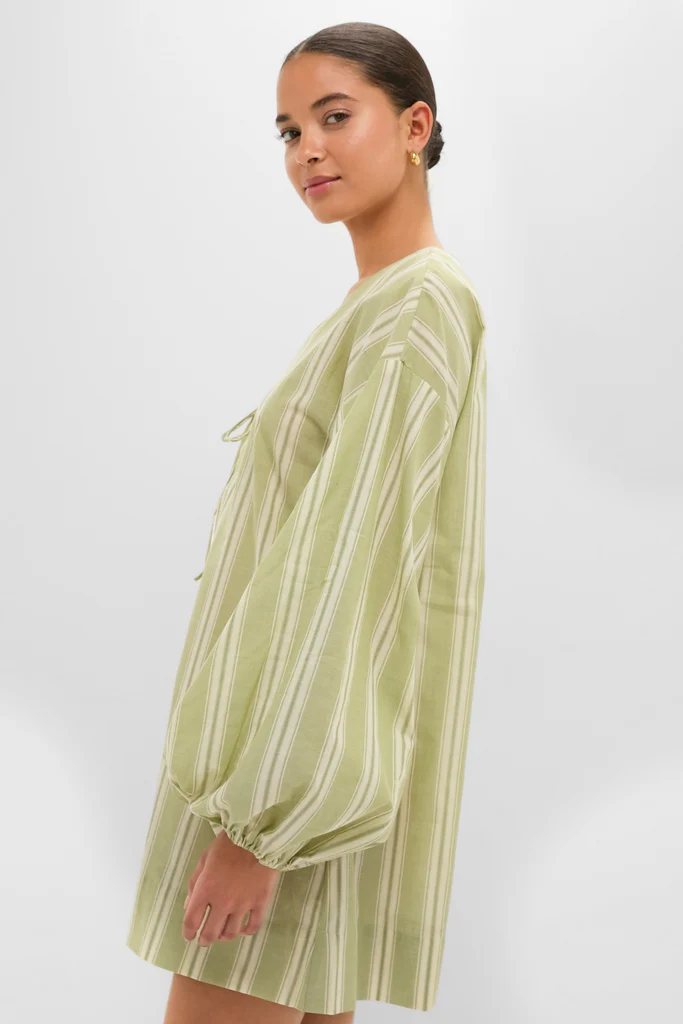 Faded Juniper Ombre Stripe Pia Mini Dress - Image 3