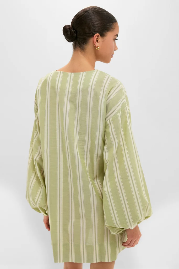 Faded Juniper Ombre Stripe Pia Mini Dress - Image 4