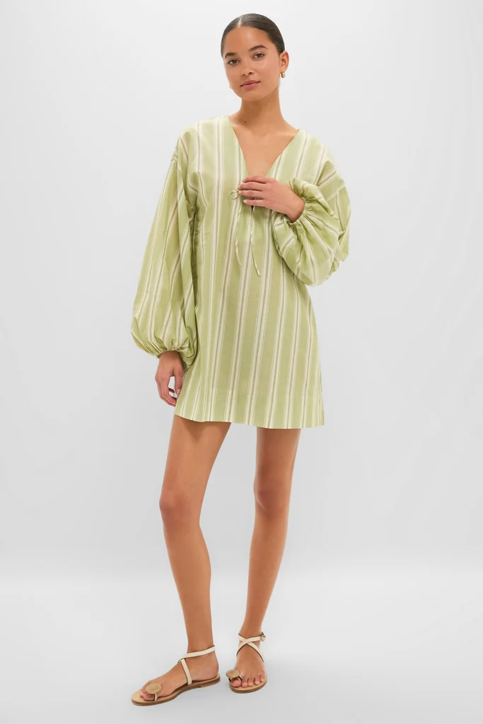 Faded Juniper Ombre Stripe Pia Mini Dress - Image 6