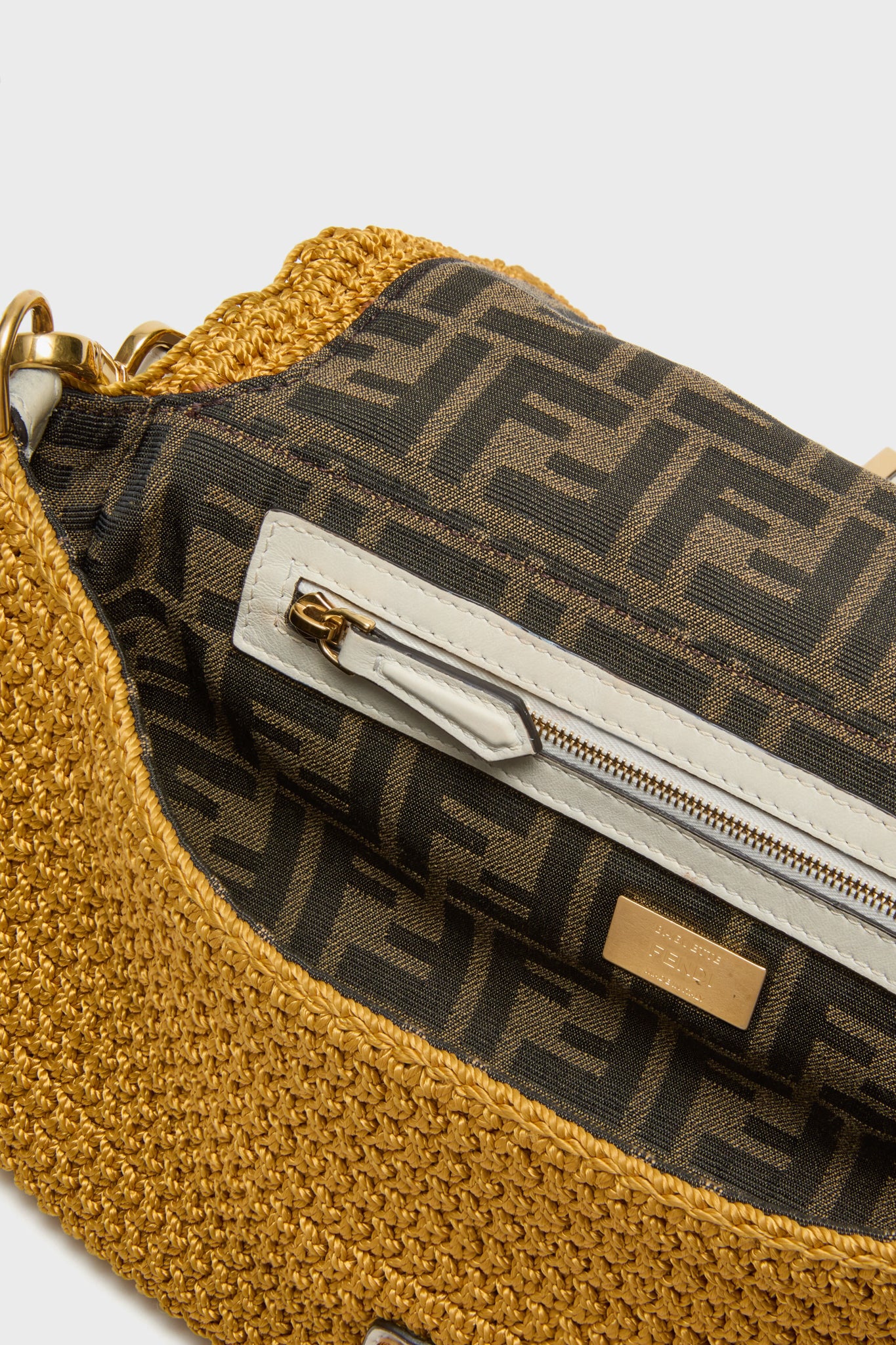 FENDI Woven Crochet Baguette NM Bag - Image 5