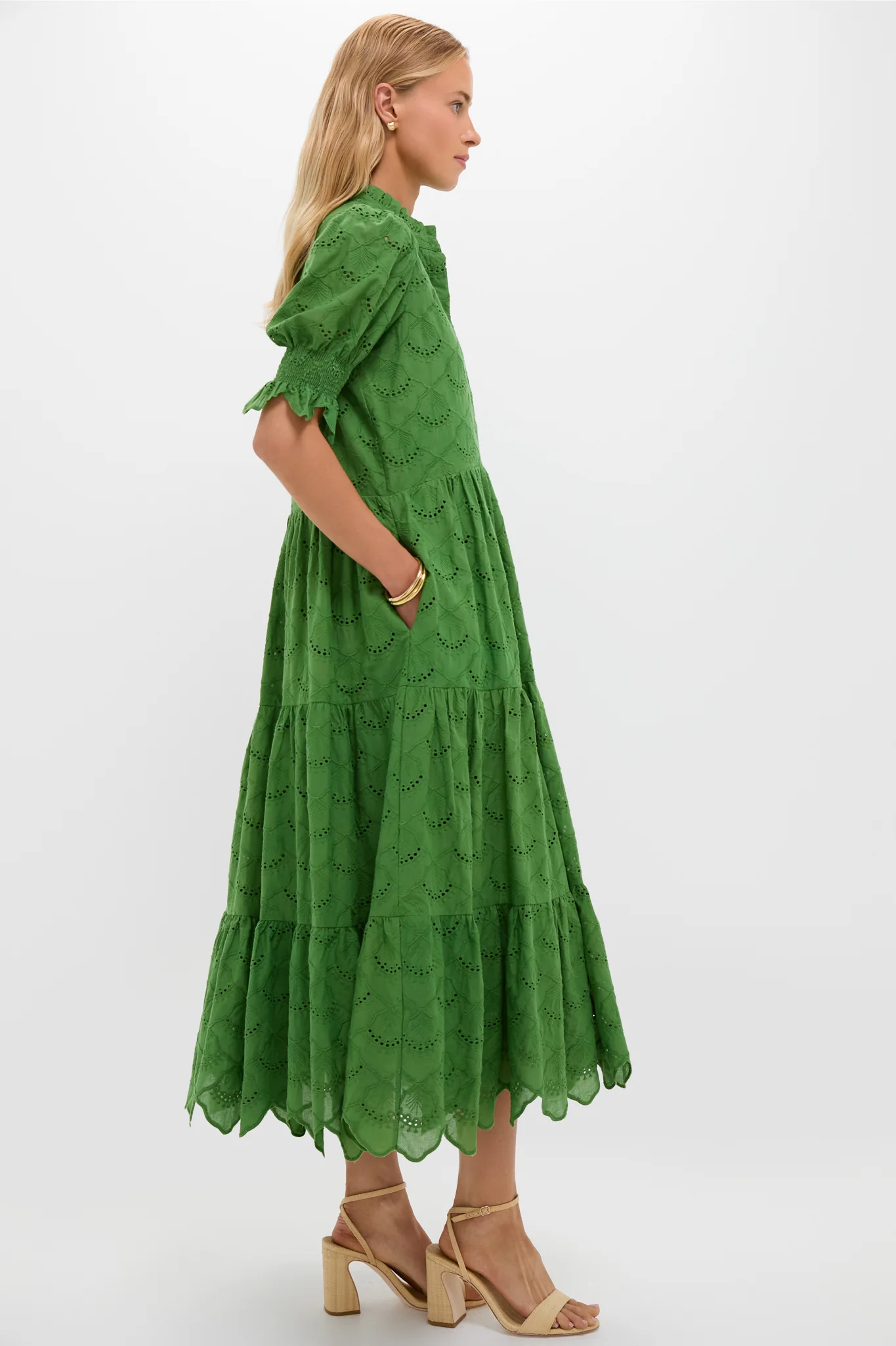 Fern Green Eyelet Bennett Maxi Dress - Image 4