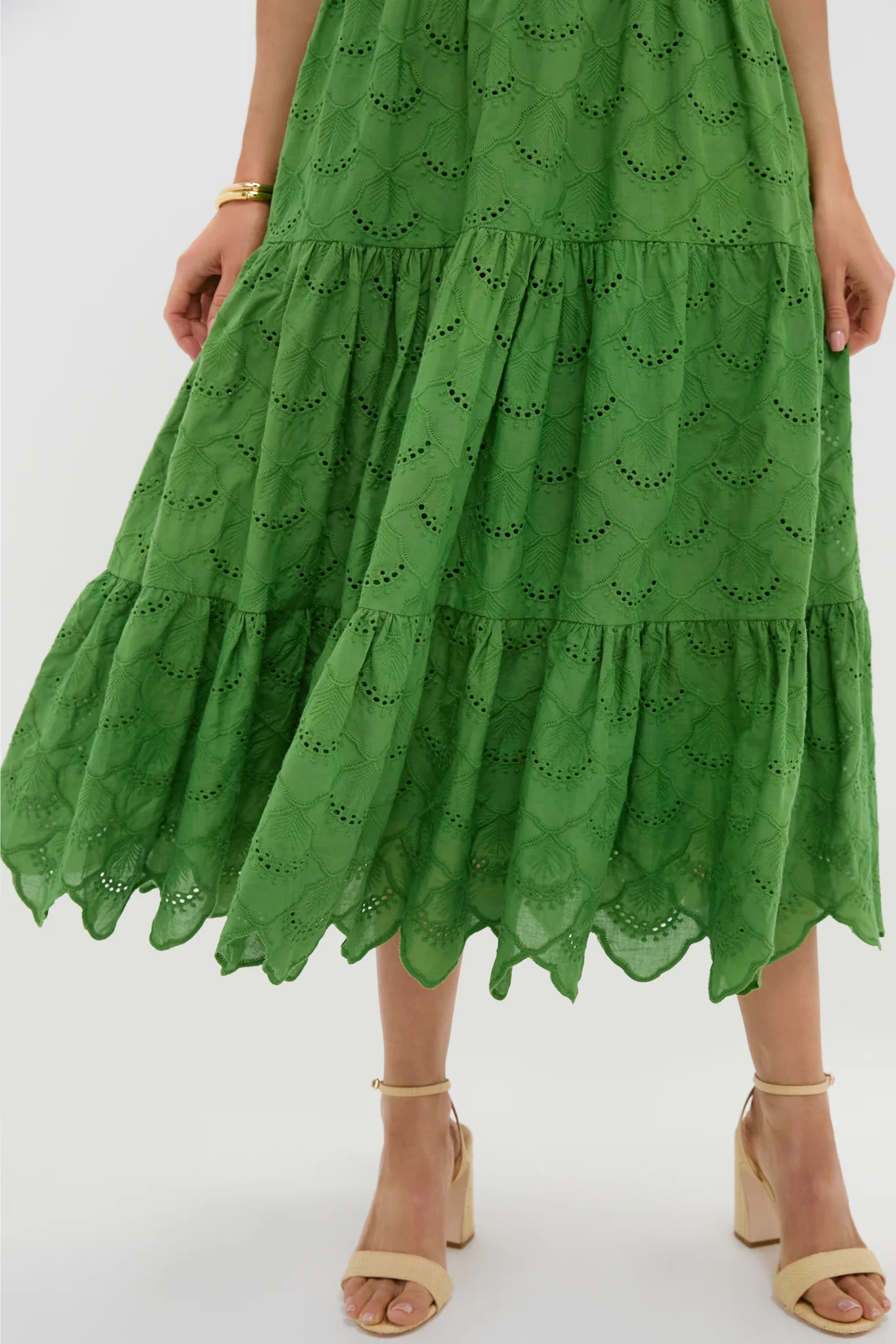 Fern Green Eyelet Bennett Maxi Dress - Image 6