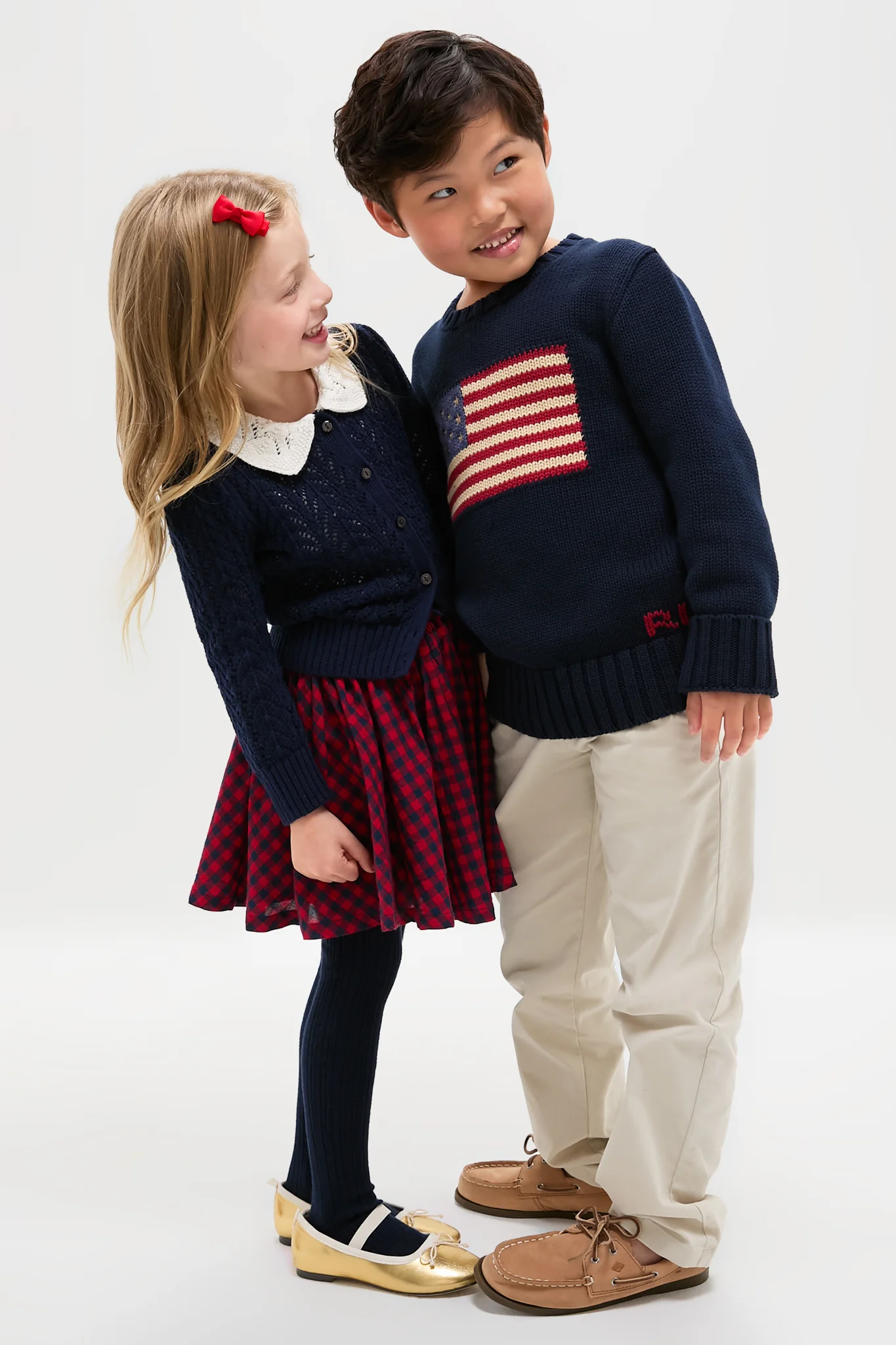 Navy Flag Cotton Crewneck Sweater - Image 5
