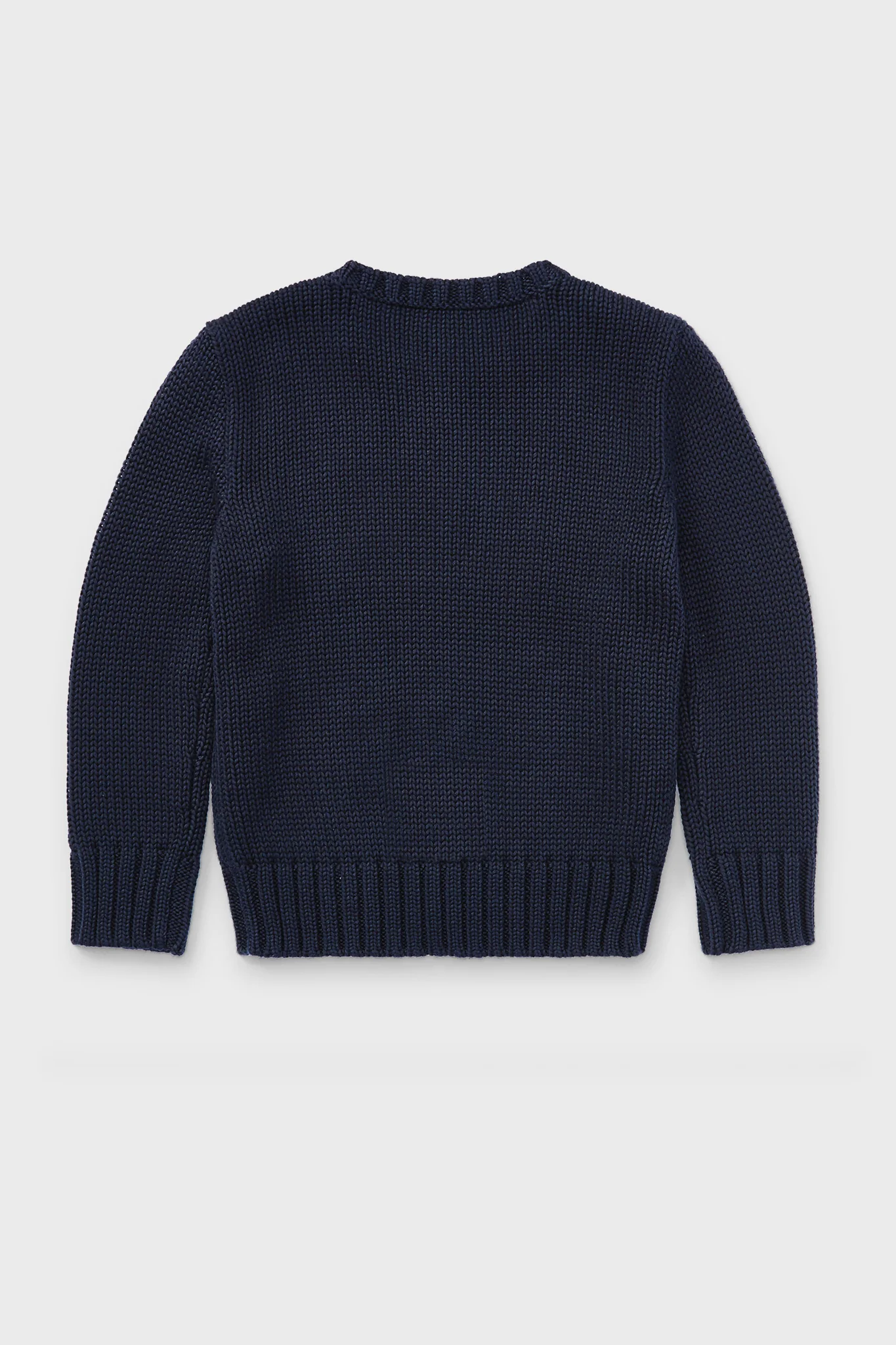 Navy Little Boys Flag Cotton Crewneck Sweater - Image 2