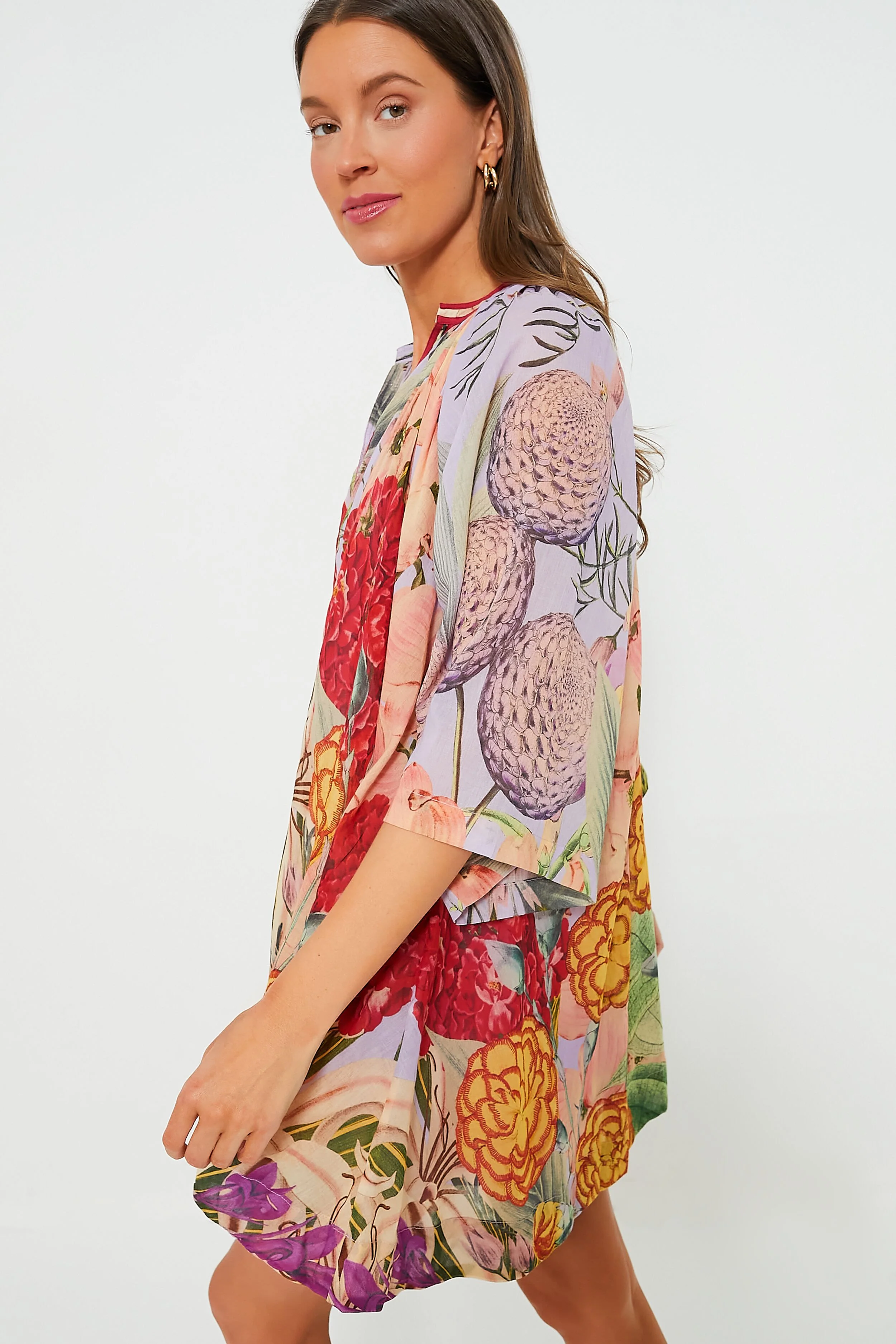 Floral Lilac Amala Dress - Image 4