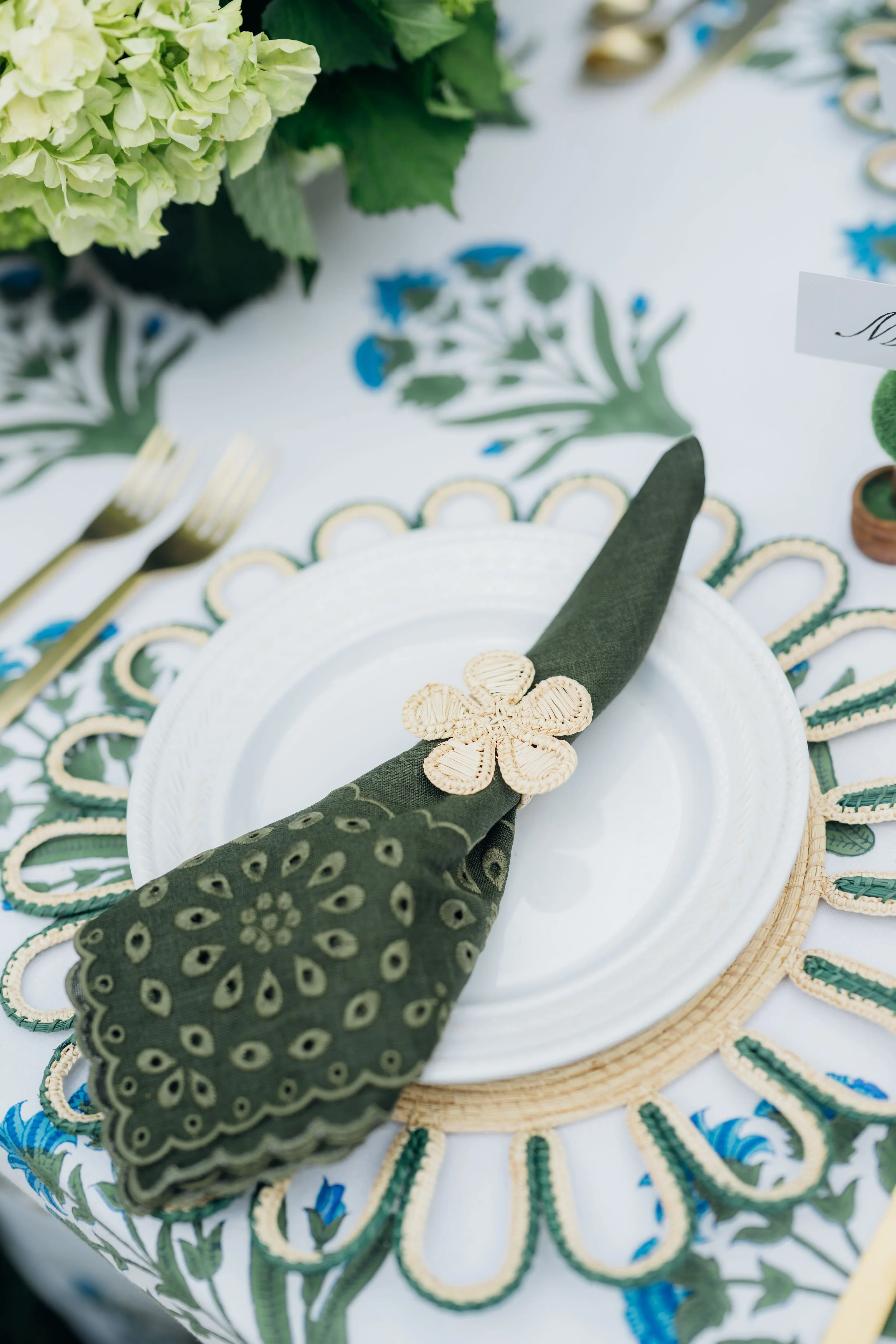 Flower Napkin Ring Set of 4 - Image 2