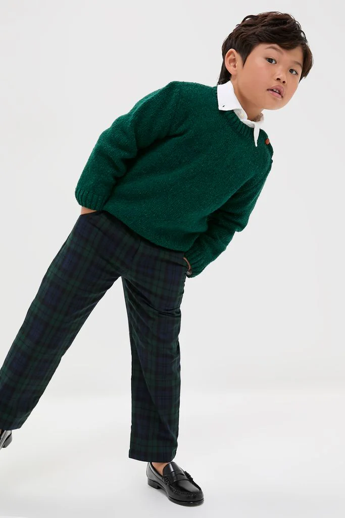 Forest Green Bromo Merino Boy Jumper - Image 2