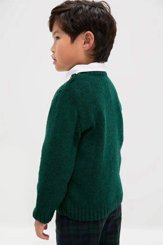 Forest Green Bromo Merino Boy Jumper - Image 3