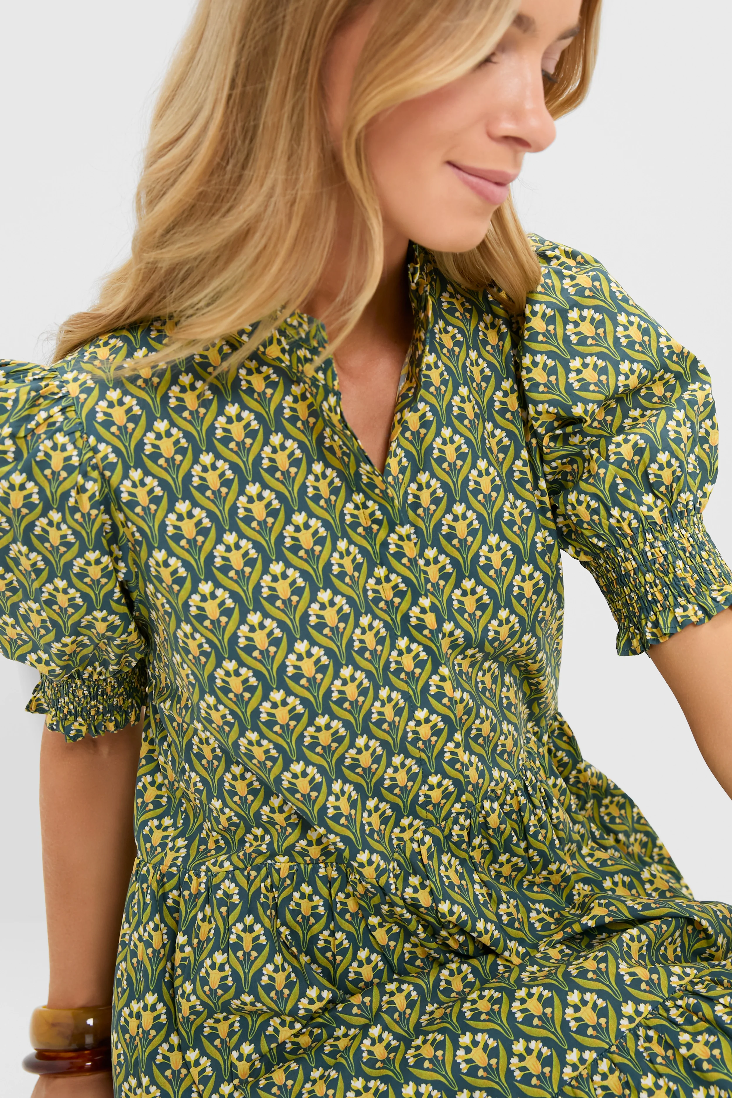 Forest Green Floral Bennett Maxi Dress - Image 2