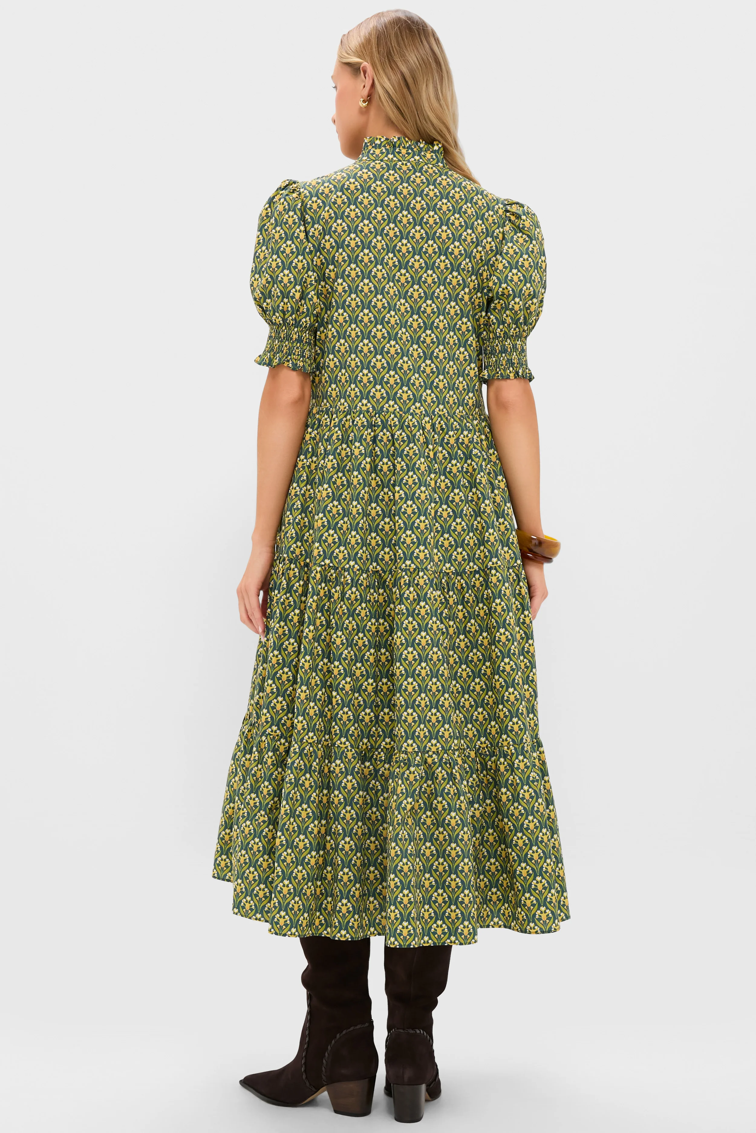 Forest Green Floral Bennett Maxi Dress - Image 4