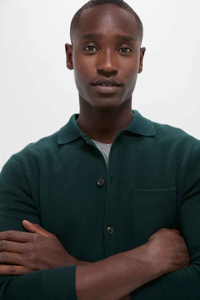 Forest Green Merino Cardigan - Image 5
