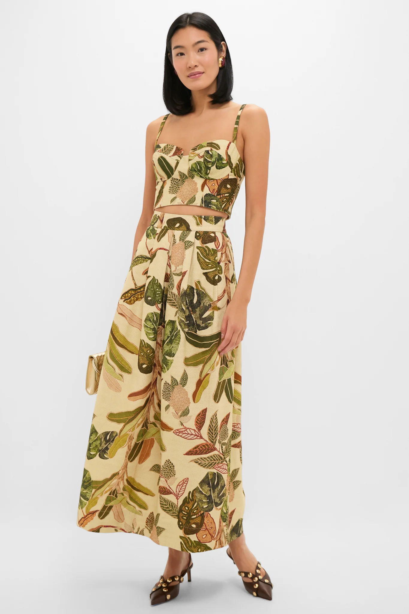Forest Print Forest Pleated Midi Skirt - Image 2