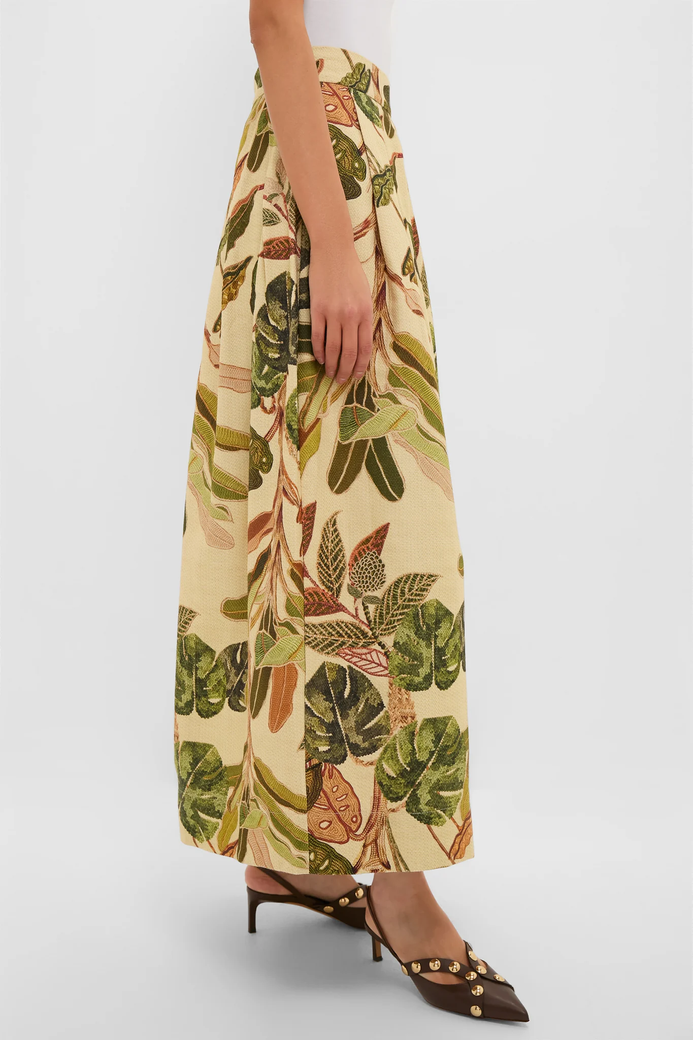 Forest Print Forest Pleated Midi Skirt - Image 3