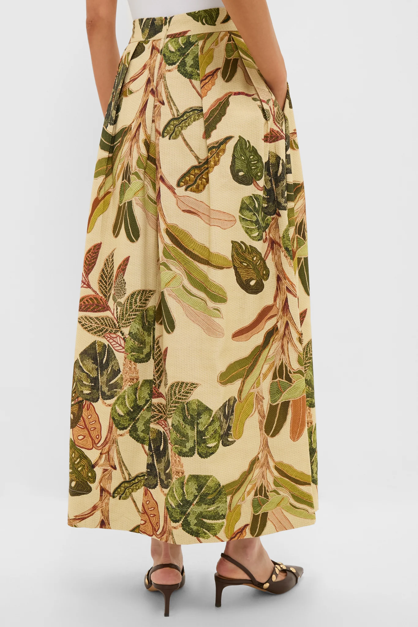 Forest Print Forest Pleated Midi Skirt - Image 4