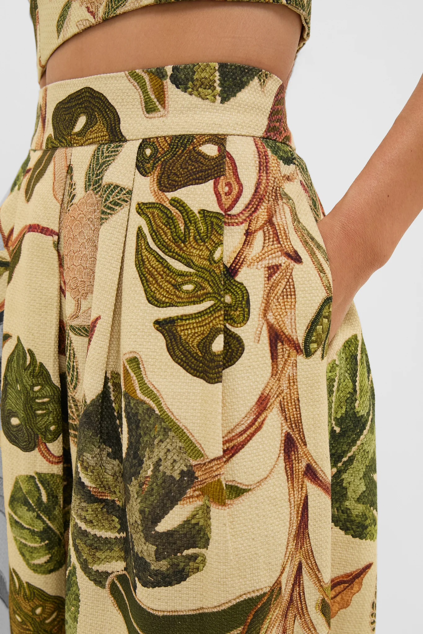Forest Print Forest Pleated Midi Skirt - Image 5