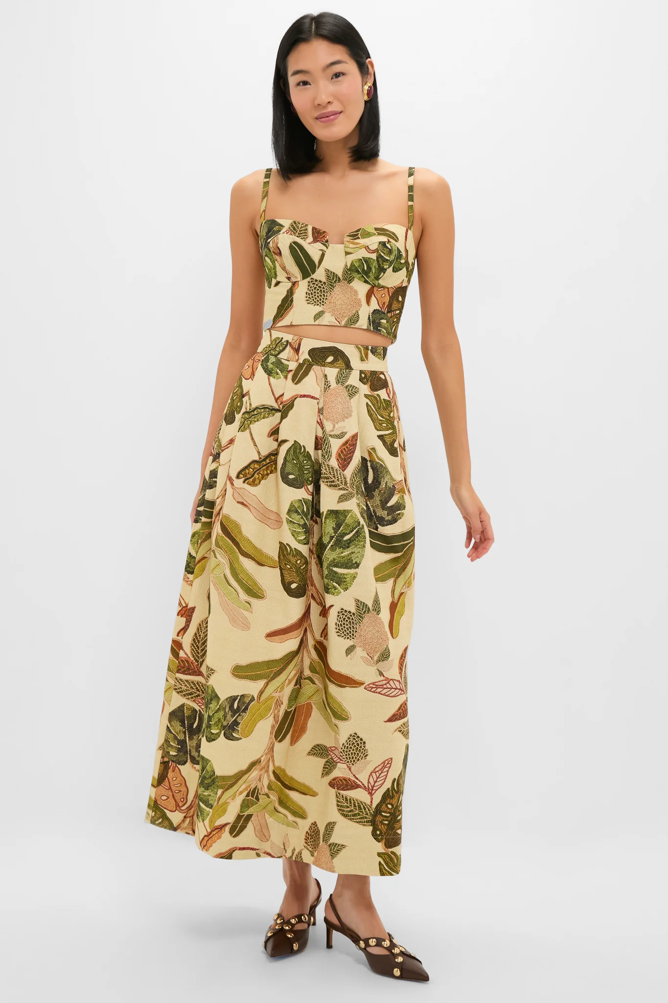 Forest Print Forest Pleated Midi Skirt - Image 6