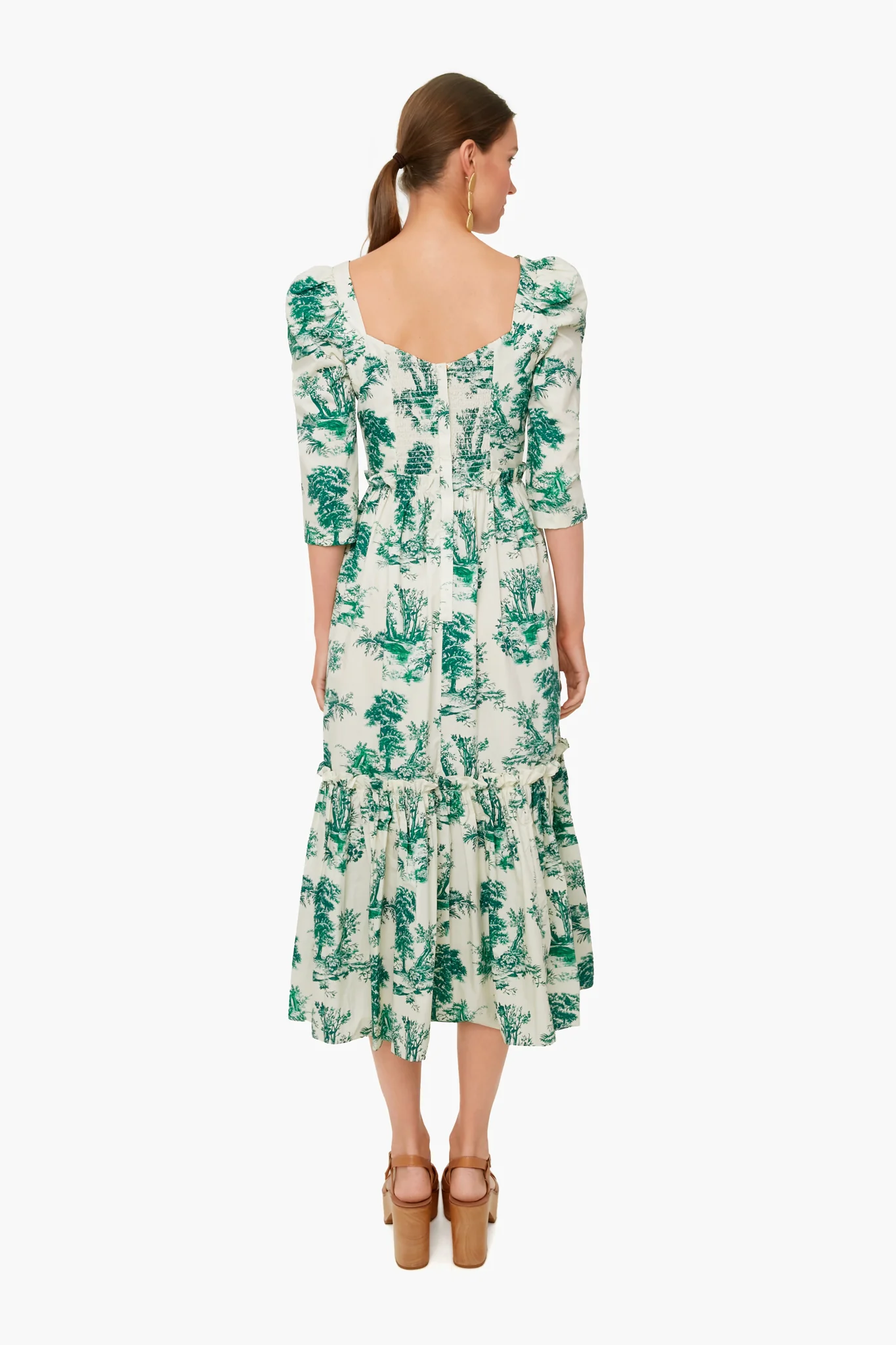 Forest Toile Green Bluehill Dress - Image 4