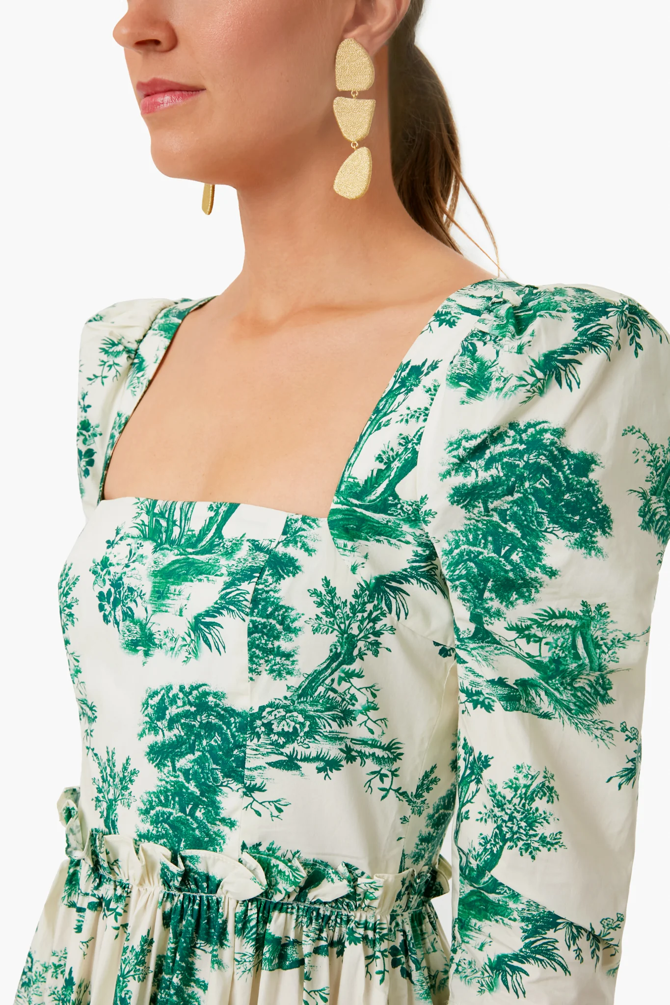 Forest Toile Green Bluehill Dress - Image 5