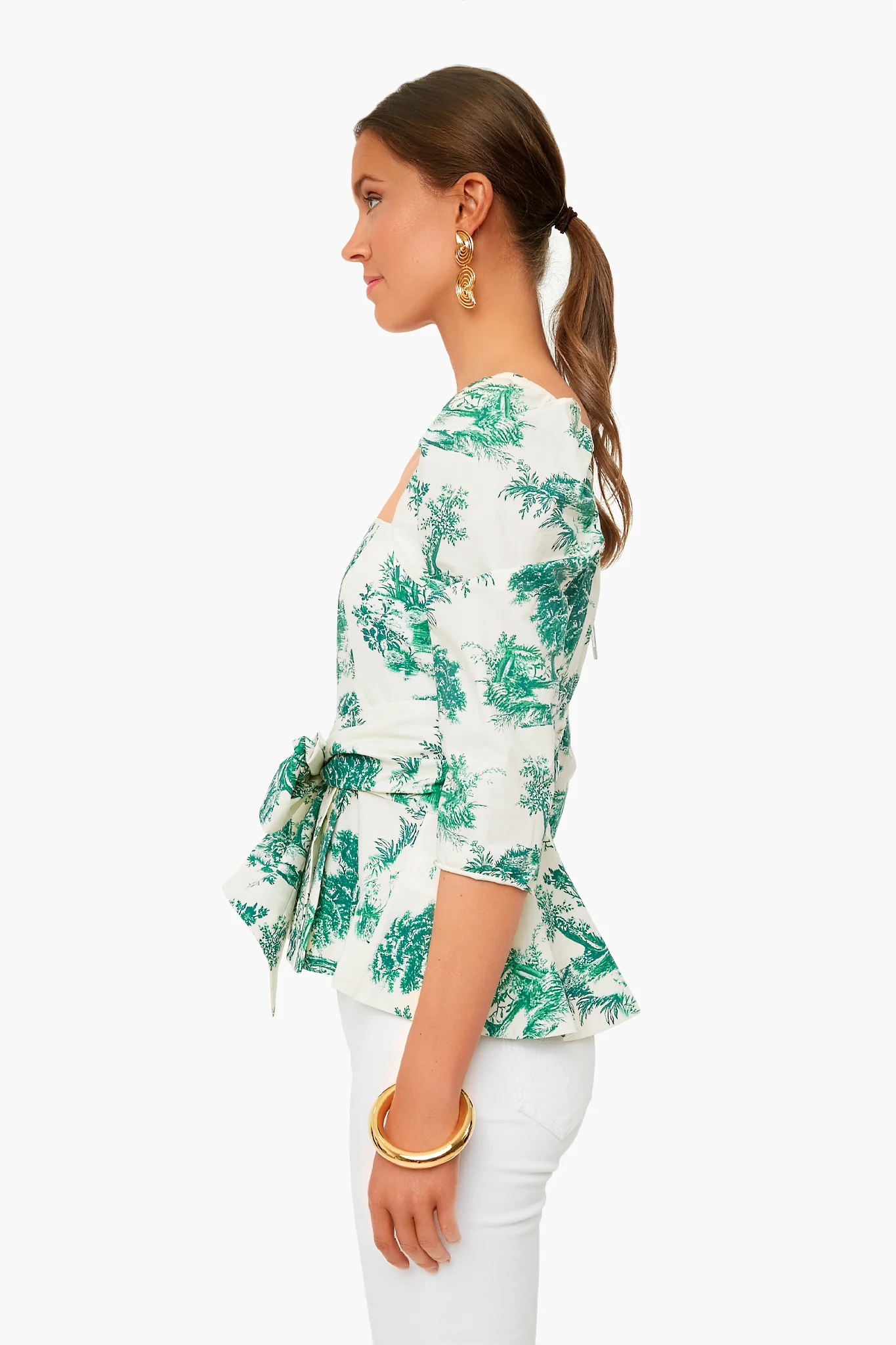 Forest Toile Green Lauren Top - Image 3