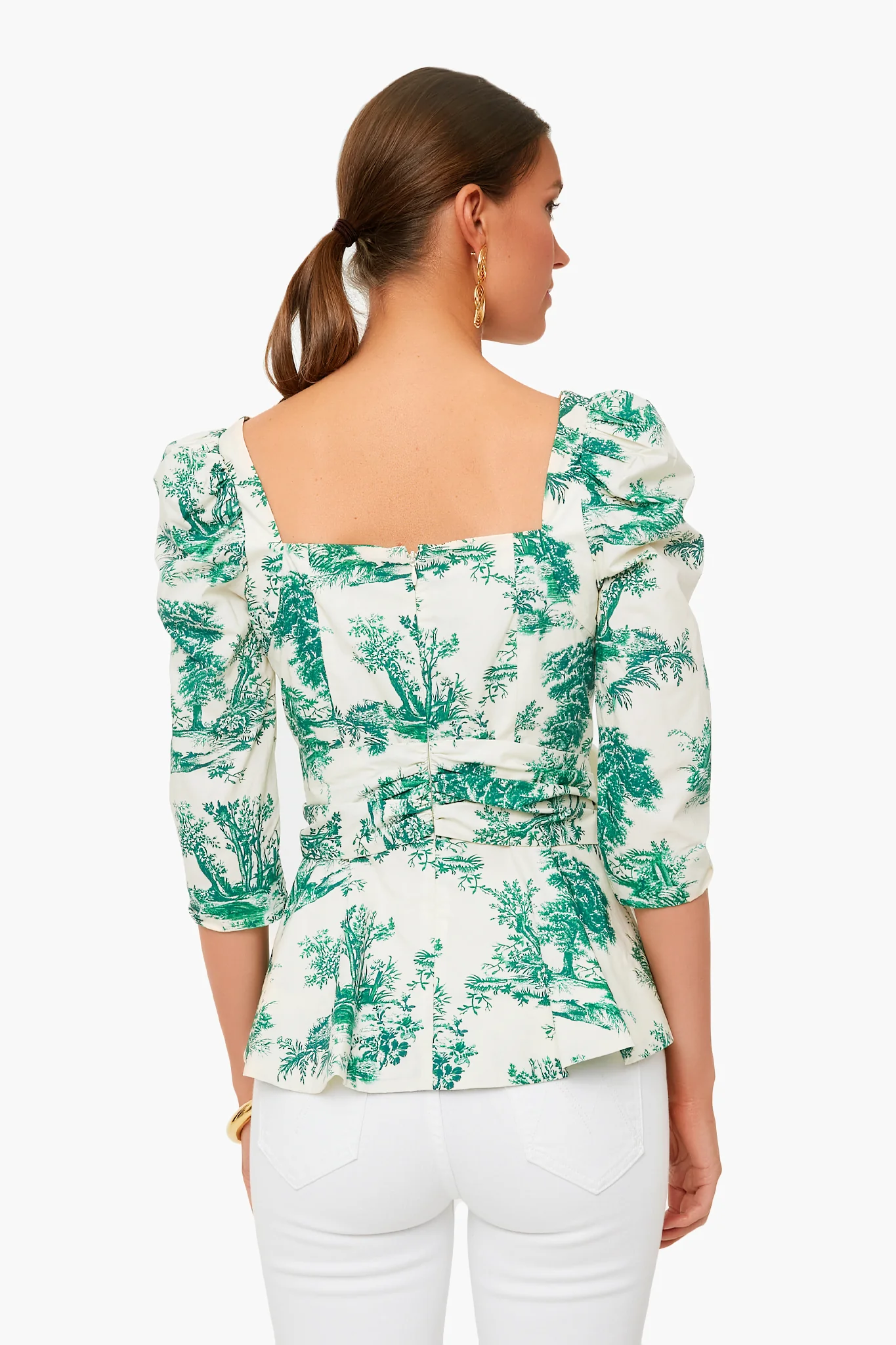 Forest Toile Green Lauren Top - Image 4