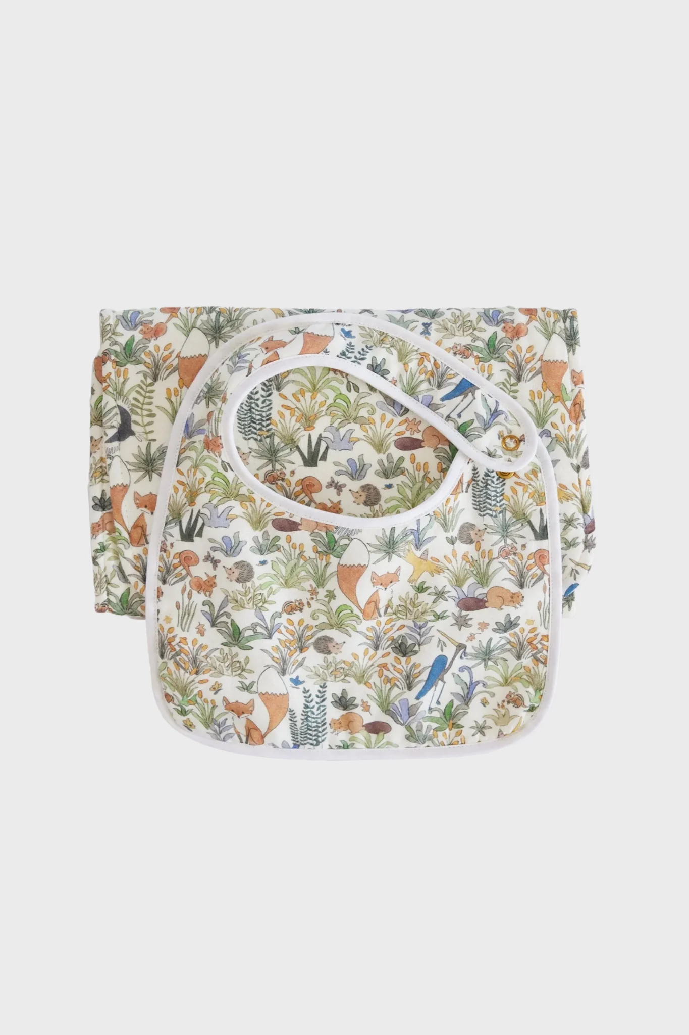 Foxy Forest Bib and Burb Cloth Set - Image 5