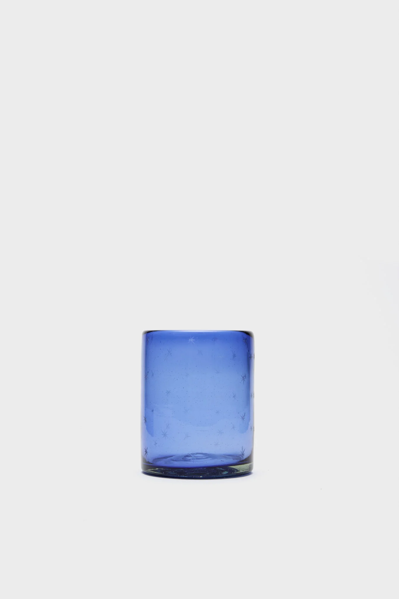 French Blue Starry Night Rocks Glass