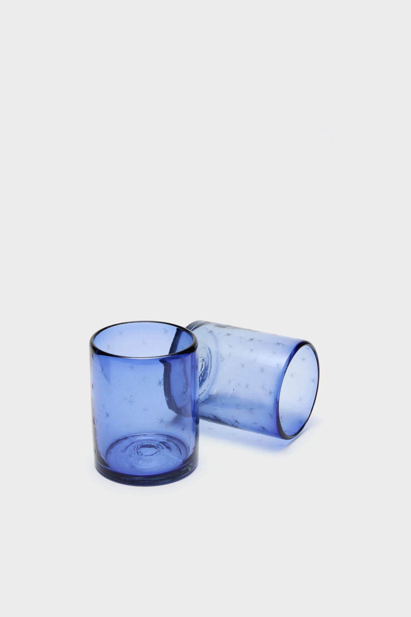 French Blue Starry Night Rocks Glass - Image 5