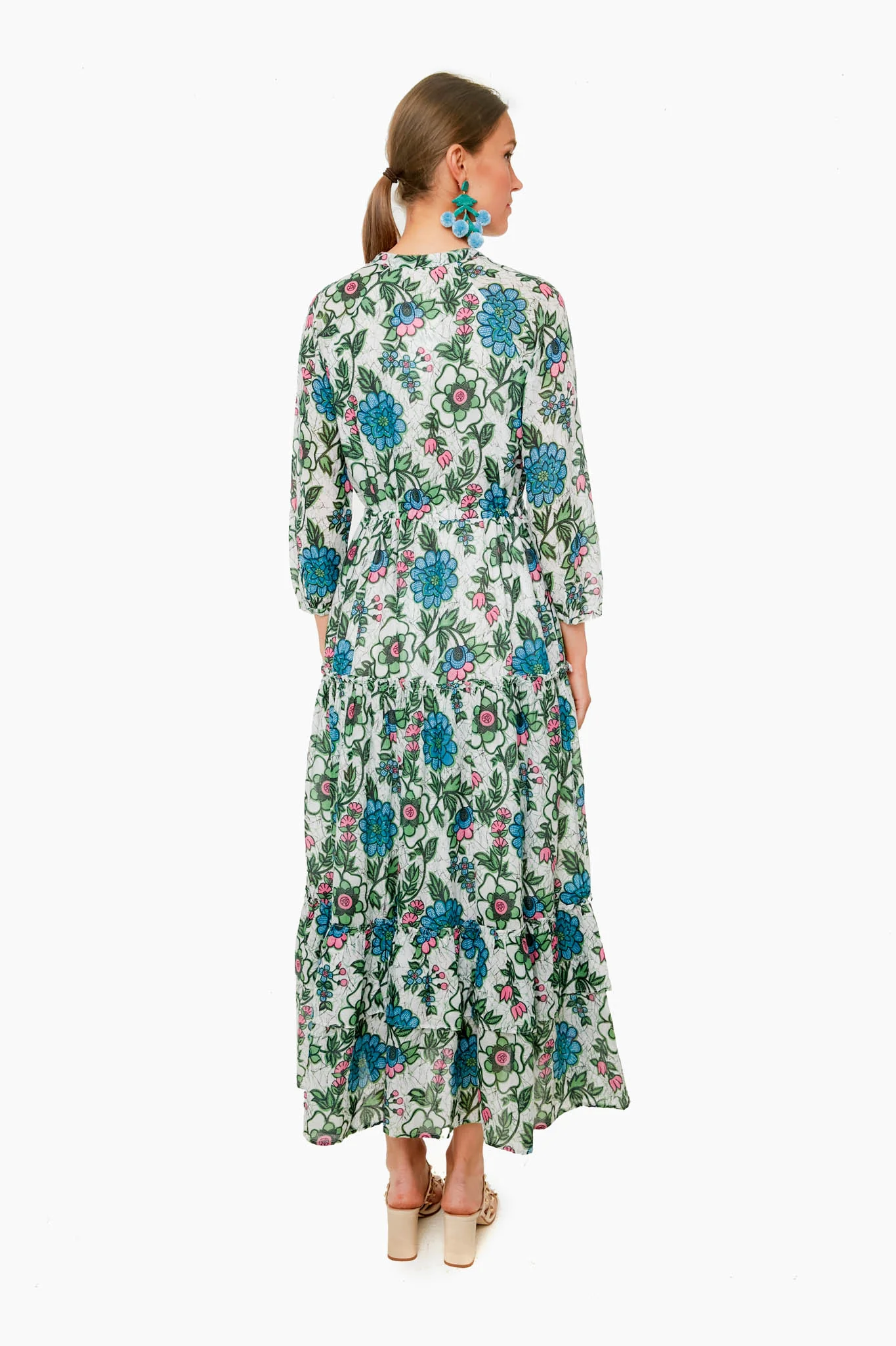 Freyja Flower White Bazaar Dress - Image 4