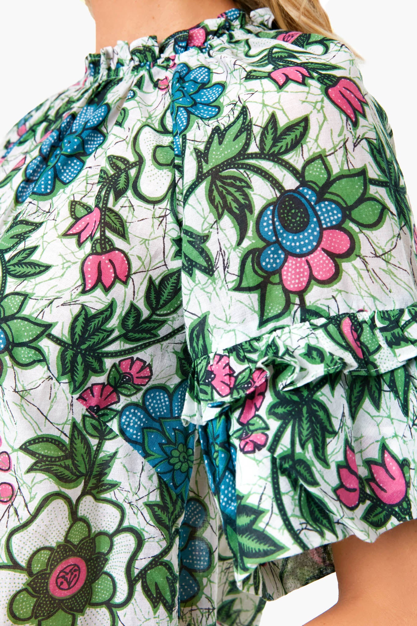 Freyja Flower White Marie Top - Image 5