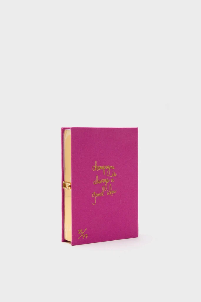 Fuchsia Champagne Problems Book Clutch - Image 4