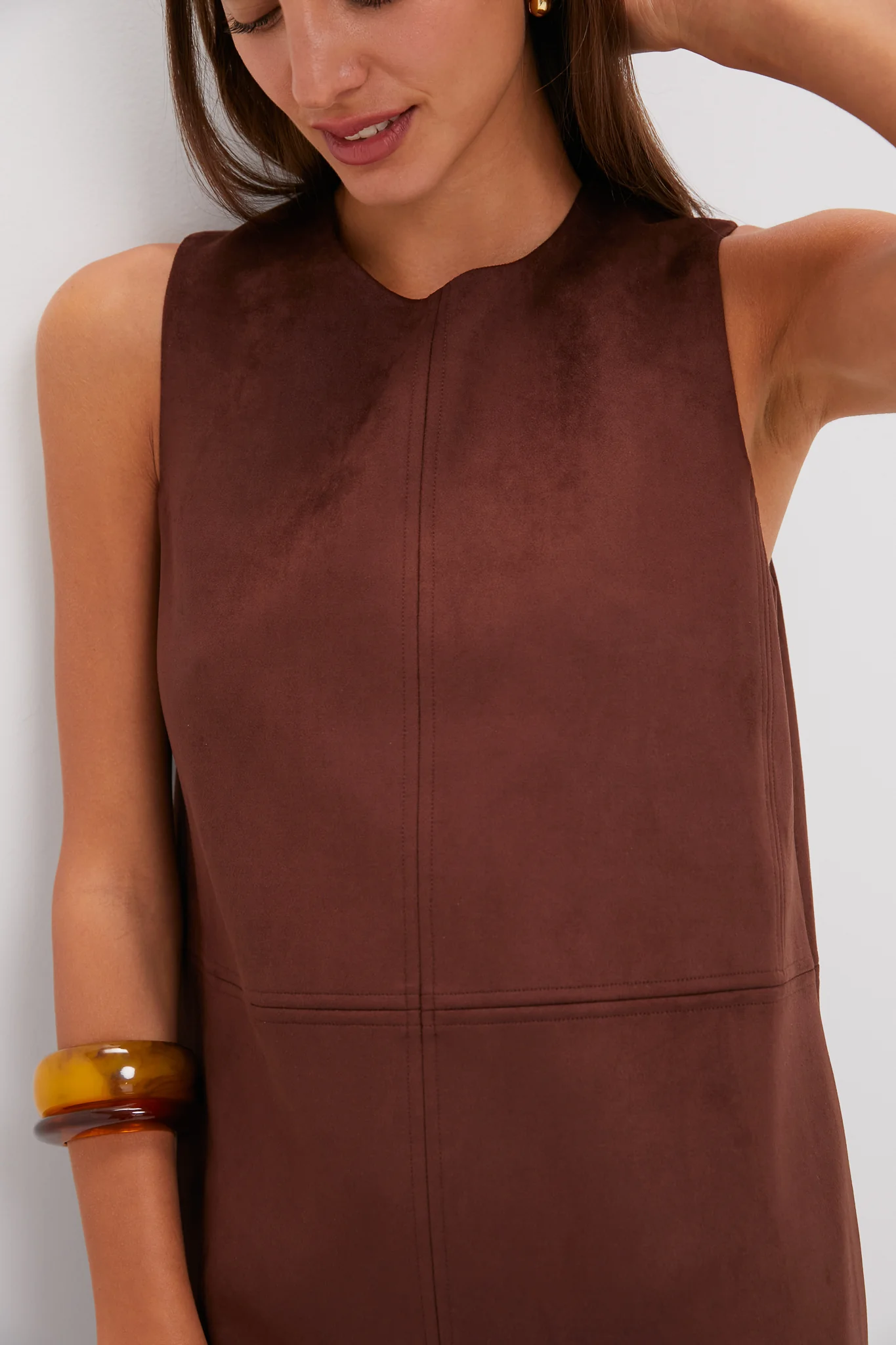 Ganache Vegan Suede Marlowe Dress - Image 4