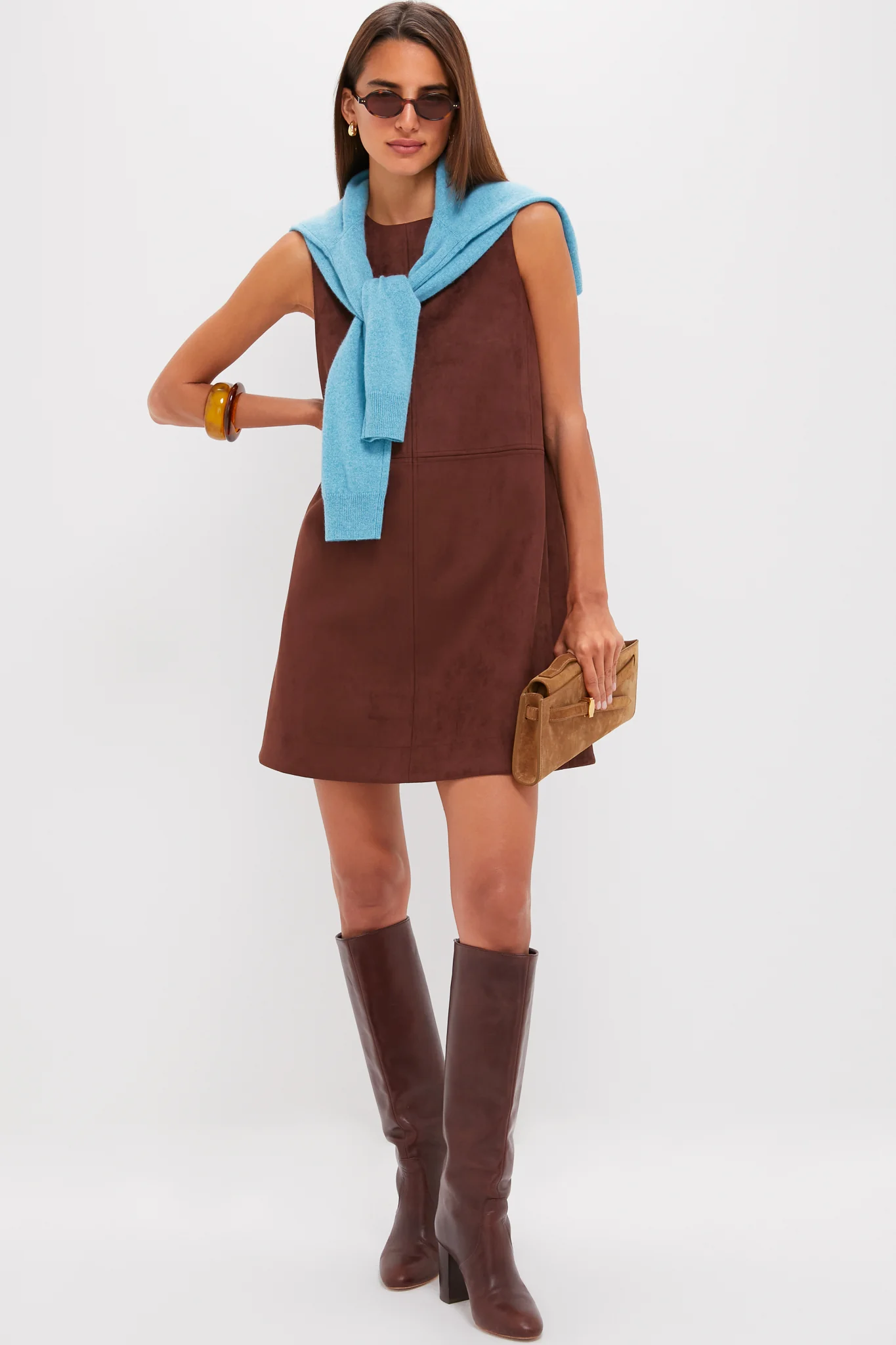 Ganache Vegan Suede Marlowe Dress - Image 5