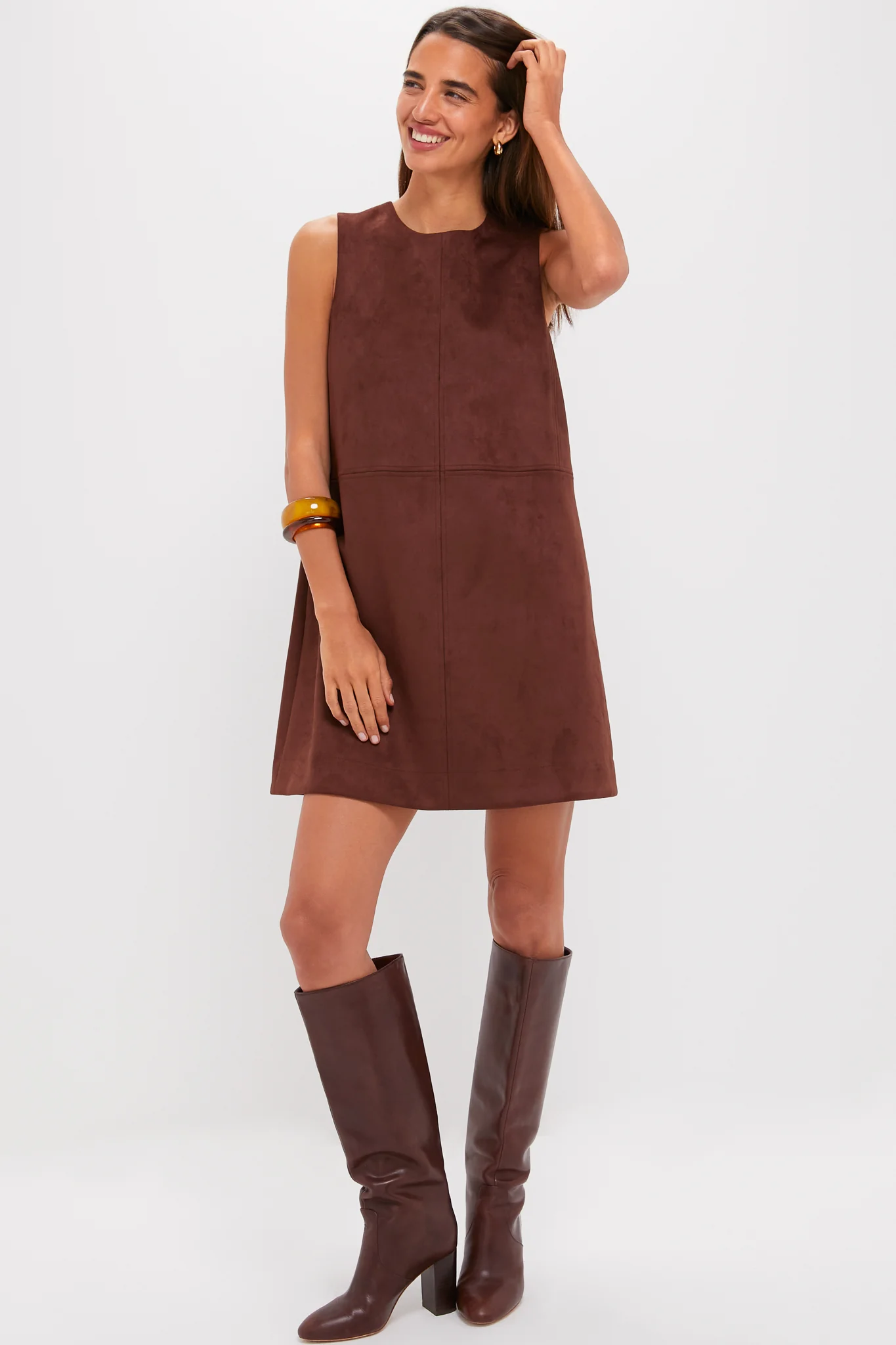 Ganache Vegan Suede Marlowe Dress - Image 6