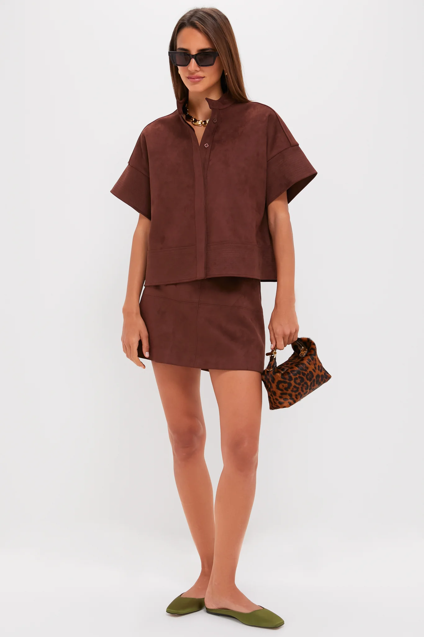Ganache Vegan Suede Meg Mini Skirt - Image 2